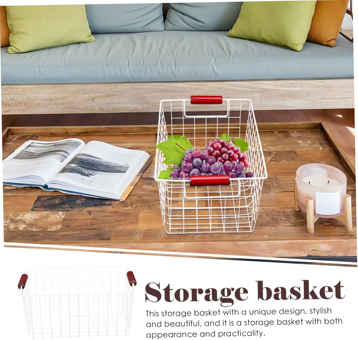 Cabilock Stainless Steel Storage Basket for Countertop Organization for Kitchen Pantry Wire Mesh Design for Food Container Storage image number 2