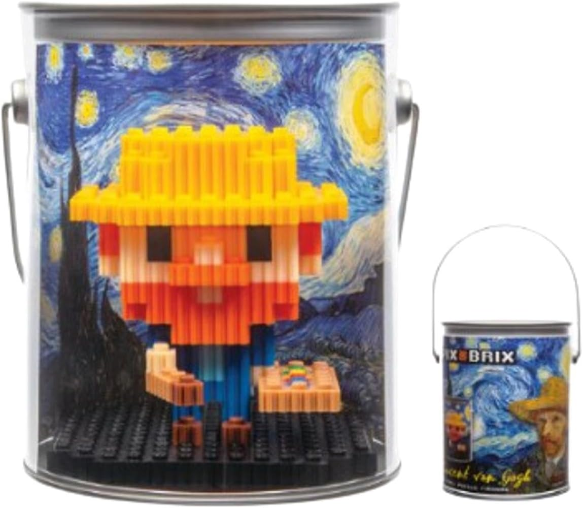 Cefa Toys - Pix Brix Pixel Art Van Gogh Boat 482 Pieces, Toy Constructions Horizontal, Vertical, Diagonal, CREA Mosaics, Figures 2D, 3D, Compatible with Other Brands, Children from 6 Years Old.