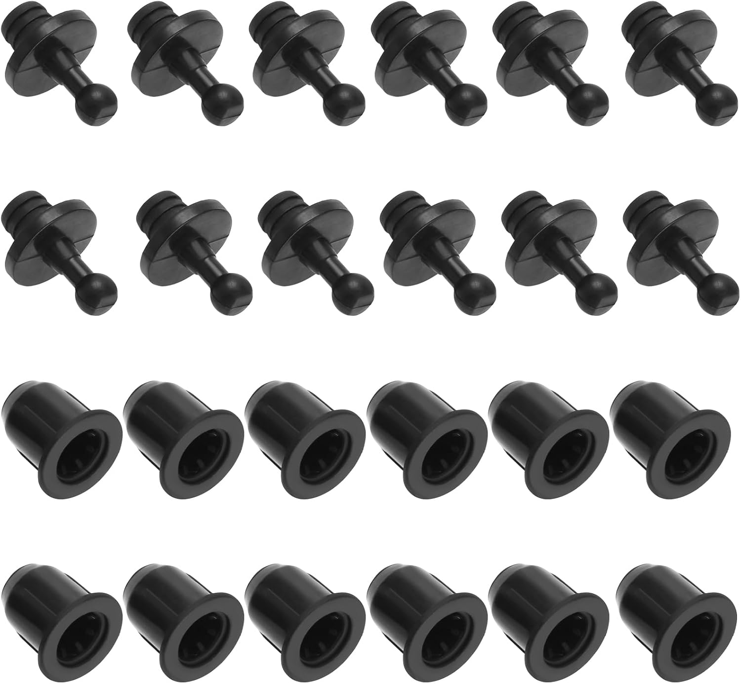 24Pcs Audio Grille Clips Speaker Assembly Accessory Male and Female Clips for Speaker Grille and Cabinet Fixing with 12 Each of Male Female Clips image number 4