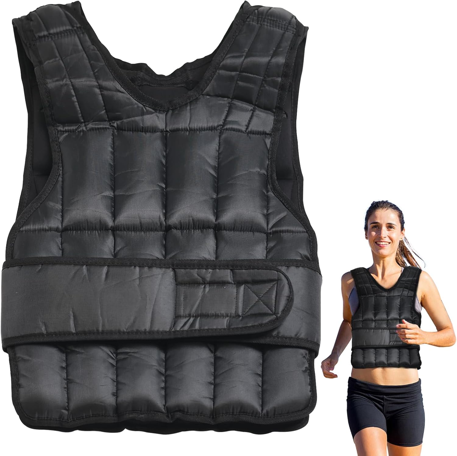 Professional Weighted Vest with 38 Weight Packs - Adjustable Weight Jacket for Men & Women,10Kg/15Kg/20Kg Exercise Vest Ideal for Strength Training, Marathon Running, Jogging, Home Fitness & Cardio