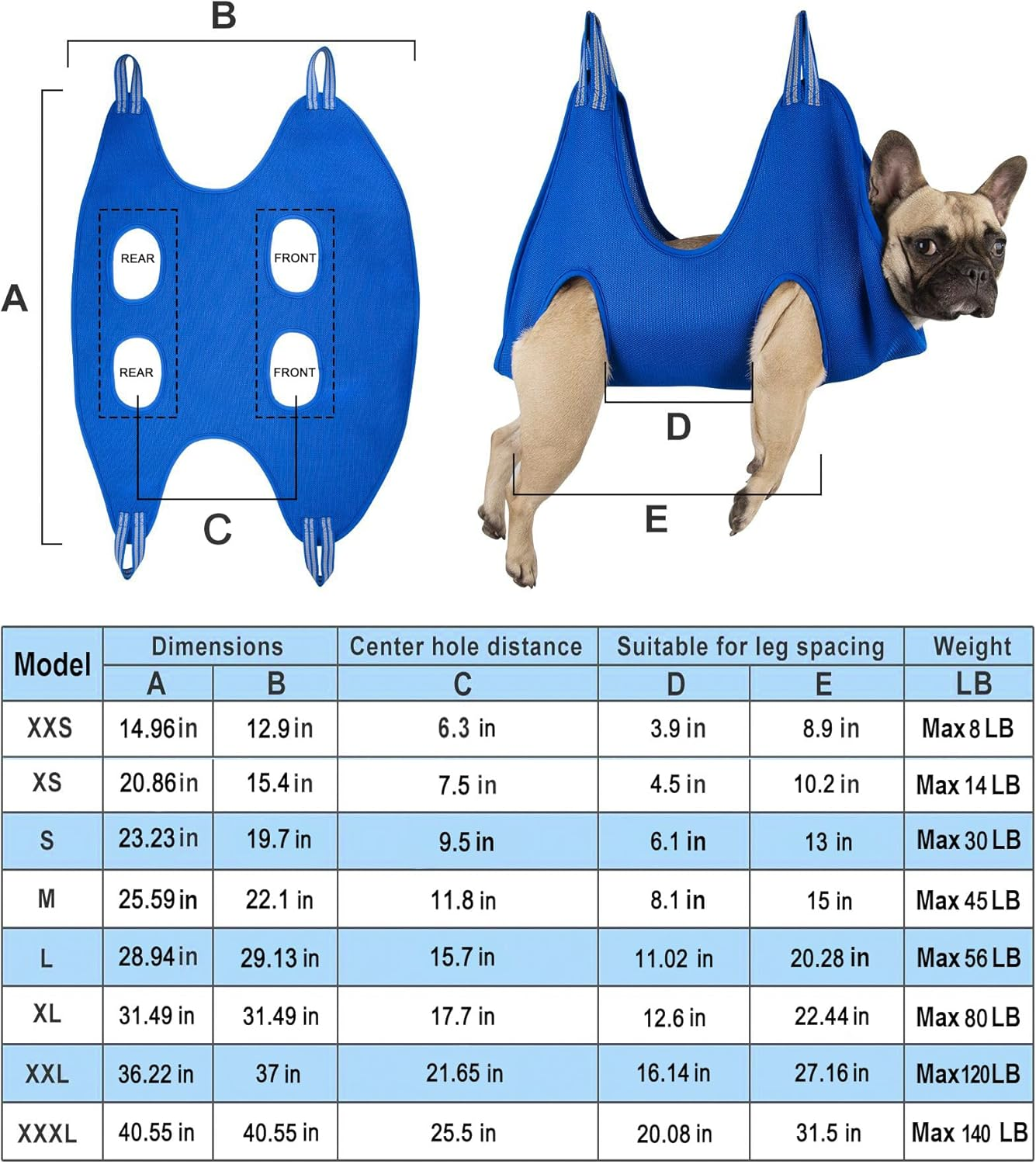 Kkiimatt 10 in 1 Pet Grooming Hammock Harness with Nail Clippers/Trimmer, Nail File,Dog Nail Hammock, Dog Grooming Sling for Nail Trimming/Clipping image number 3