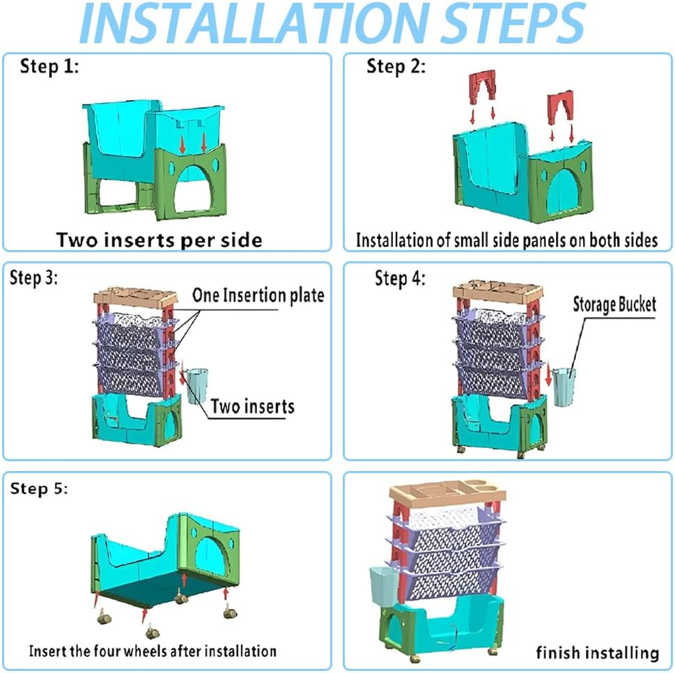 Moveable Bookshelf on Wheels, 5-Tier Mobile Book Shelf Space-Saving Rolling Cart Storage, Utility Organizer for Living Room Home Classroom School (White) image number 4