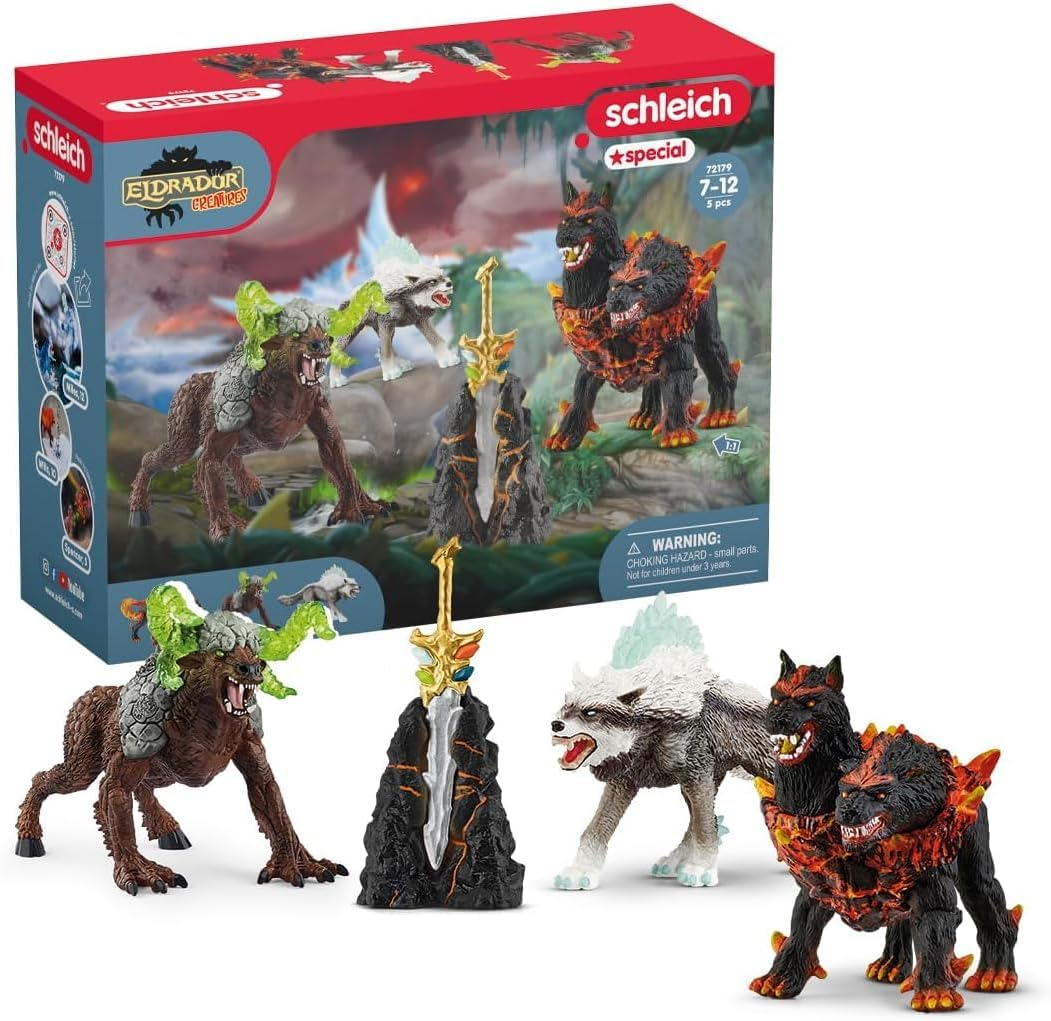 Schleich Eldrador 4-Piece Monster Toy for Boys and Girls Ages 7+, Eldrador Creatures Starter Set with 3 Action Figures image number 1