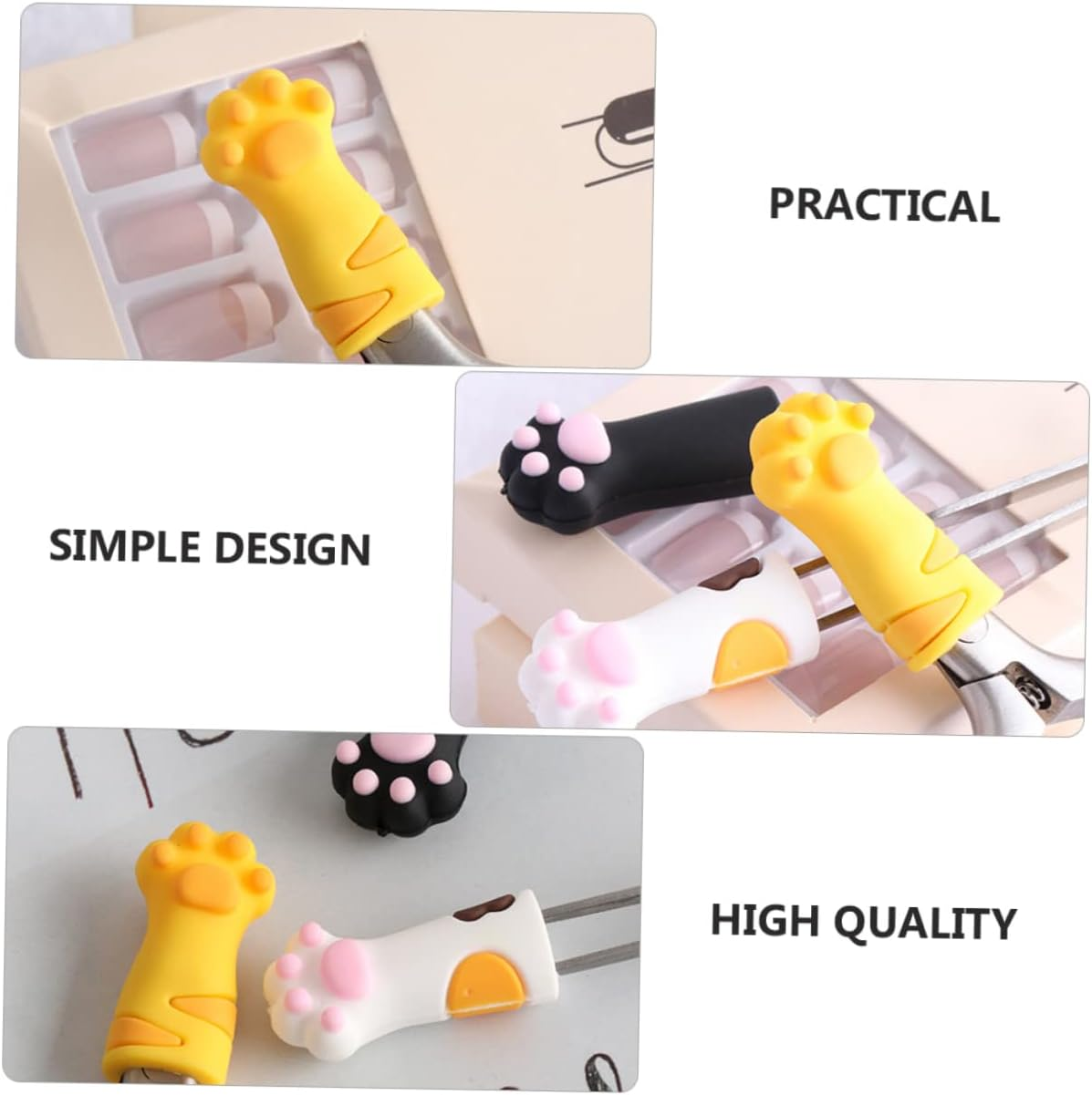 MUCKLILY 3Pcs Cat Claw Protective Cover Scissors Cap for Nipper Cover Tweezers Sleeve for Pet Grooming and Cat Nail Care image number 4