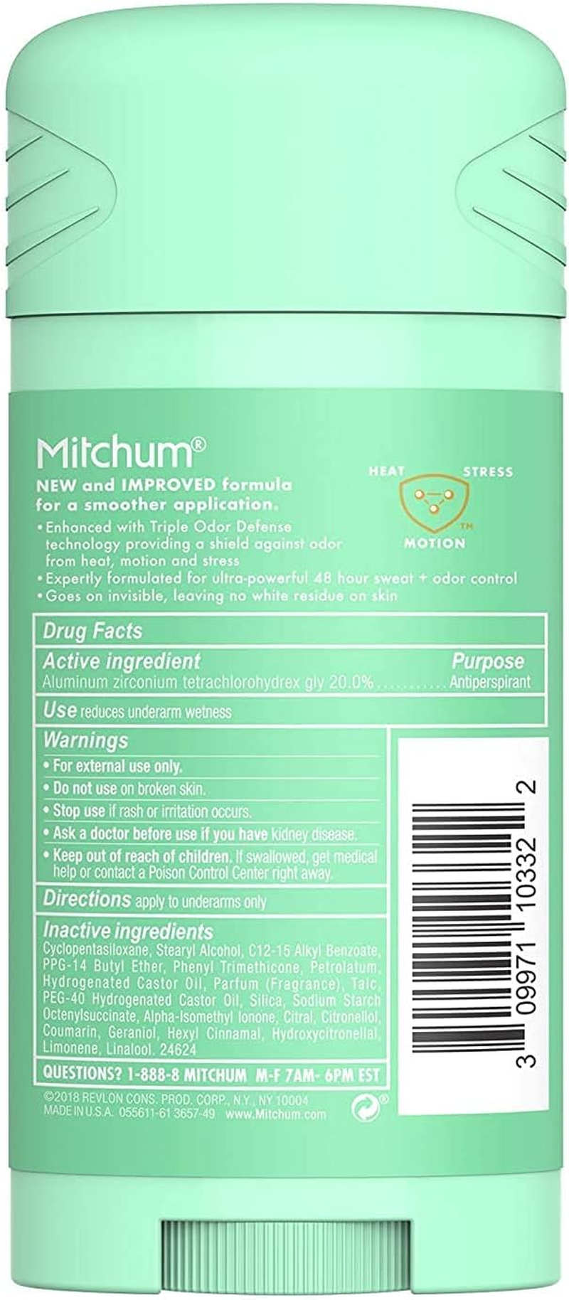 Mitchum Women Triple Odor Defense Invisible Solid 48HR Antiperspirant & Deodorant, Pure Fresh, 2.7 OZ - 6 Pack image number 1