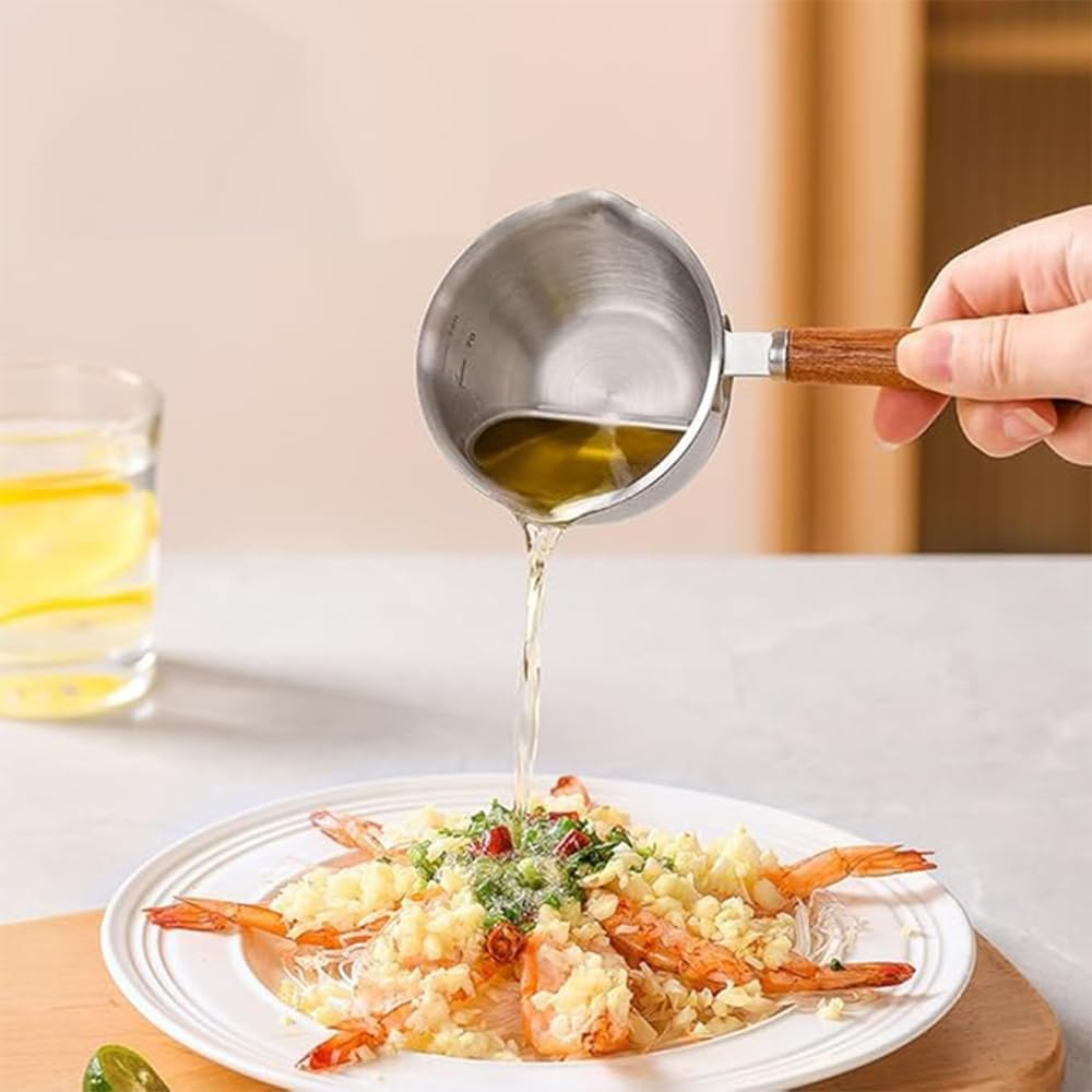 Stainless Steel Sauce Pan with Pour Spout, 500Ml Mini Cooking Pot, Butter Warmer and Chocolate Melting Pot image number 1