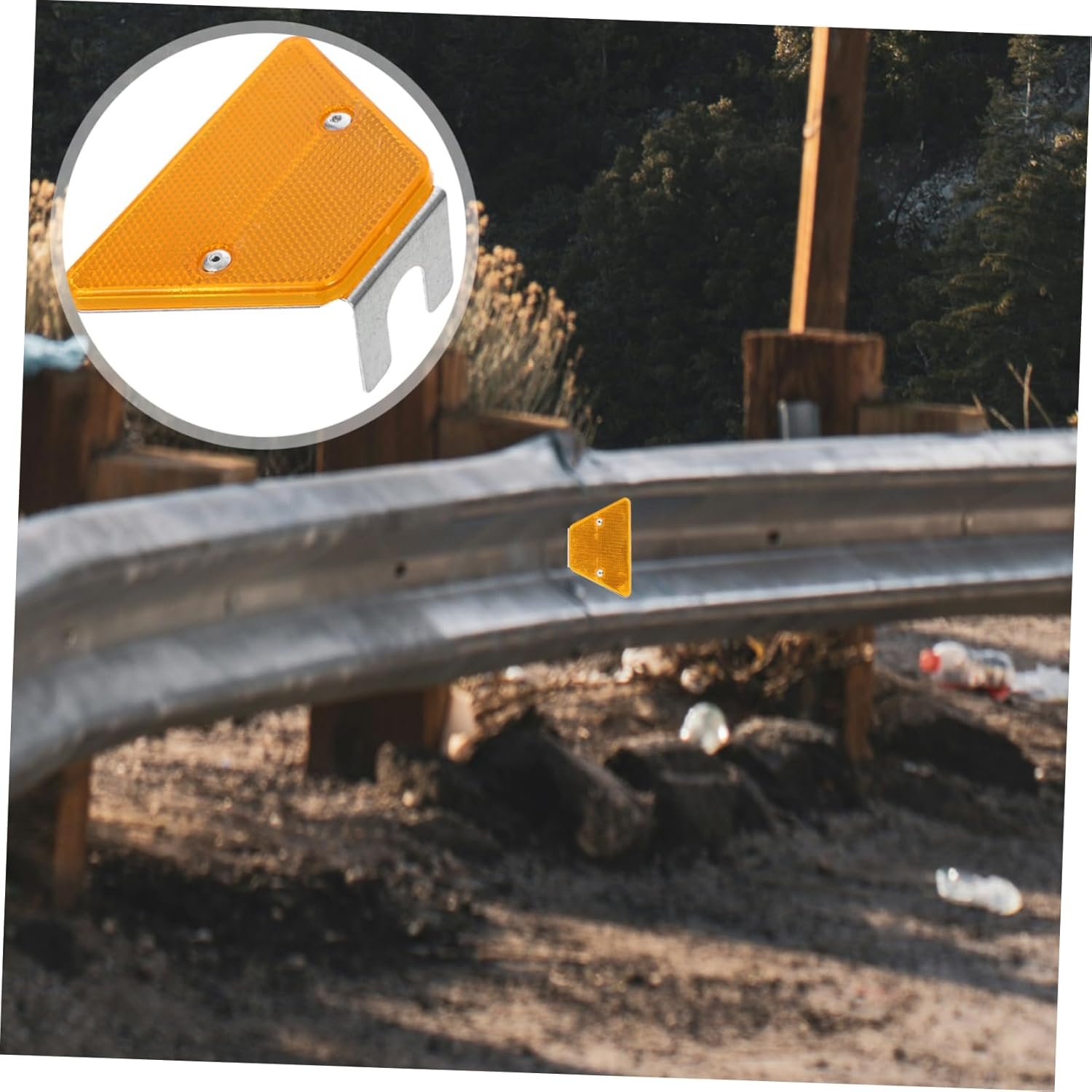 Reflective Pavement Markers Cats Eye Reflectors Driveway Reflectors for Road Safety - White image number 3