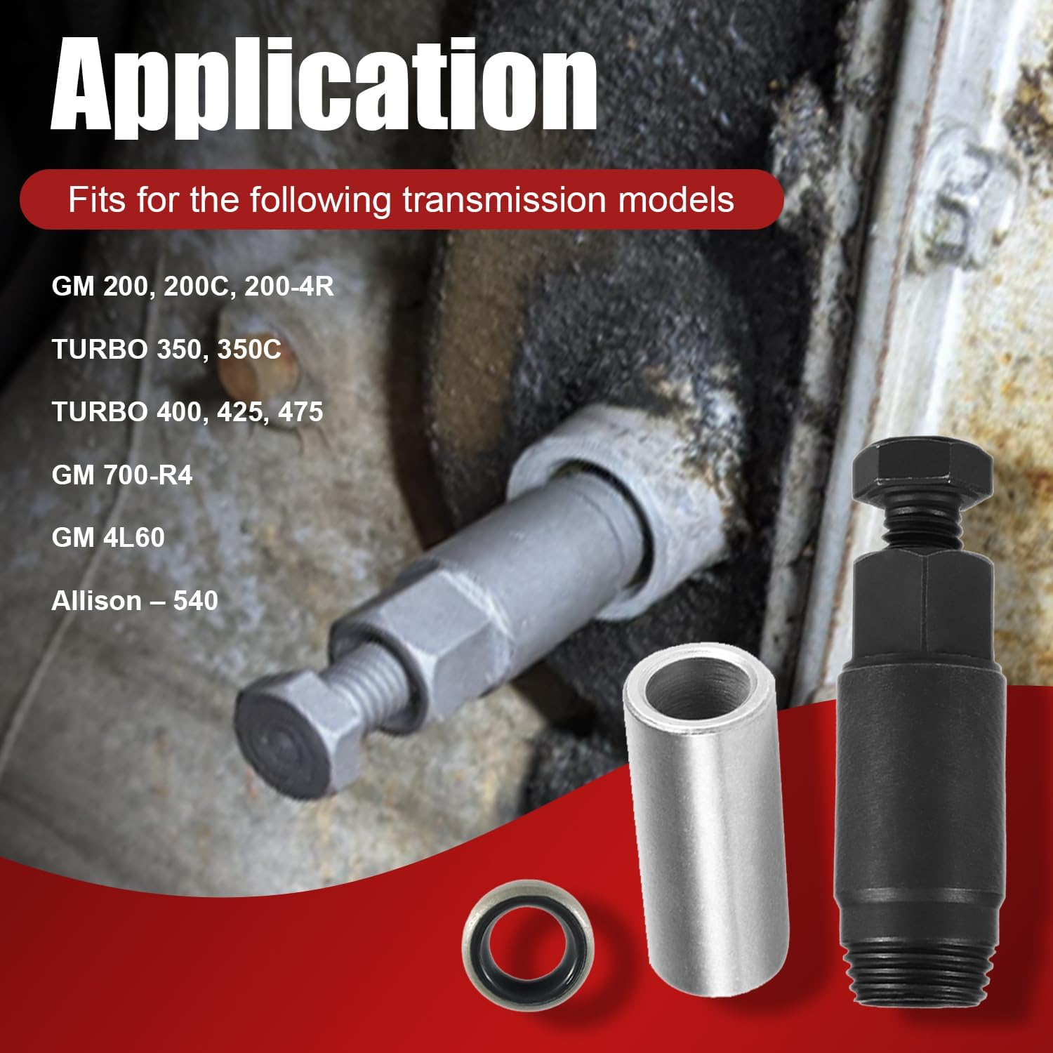 Replaces for GM Transmission Shifter Lever Seal Remover Installer Compatible with GM Turbo 300 350 400 425 475 700-R4 4L60 Includes Seal image number 5