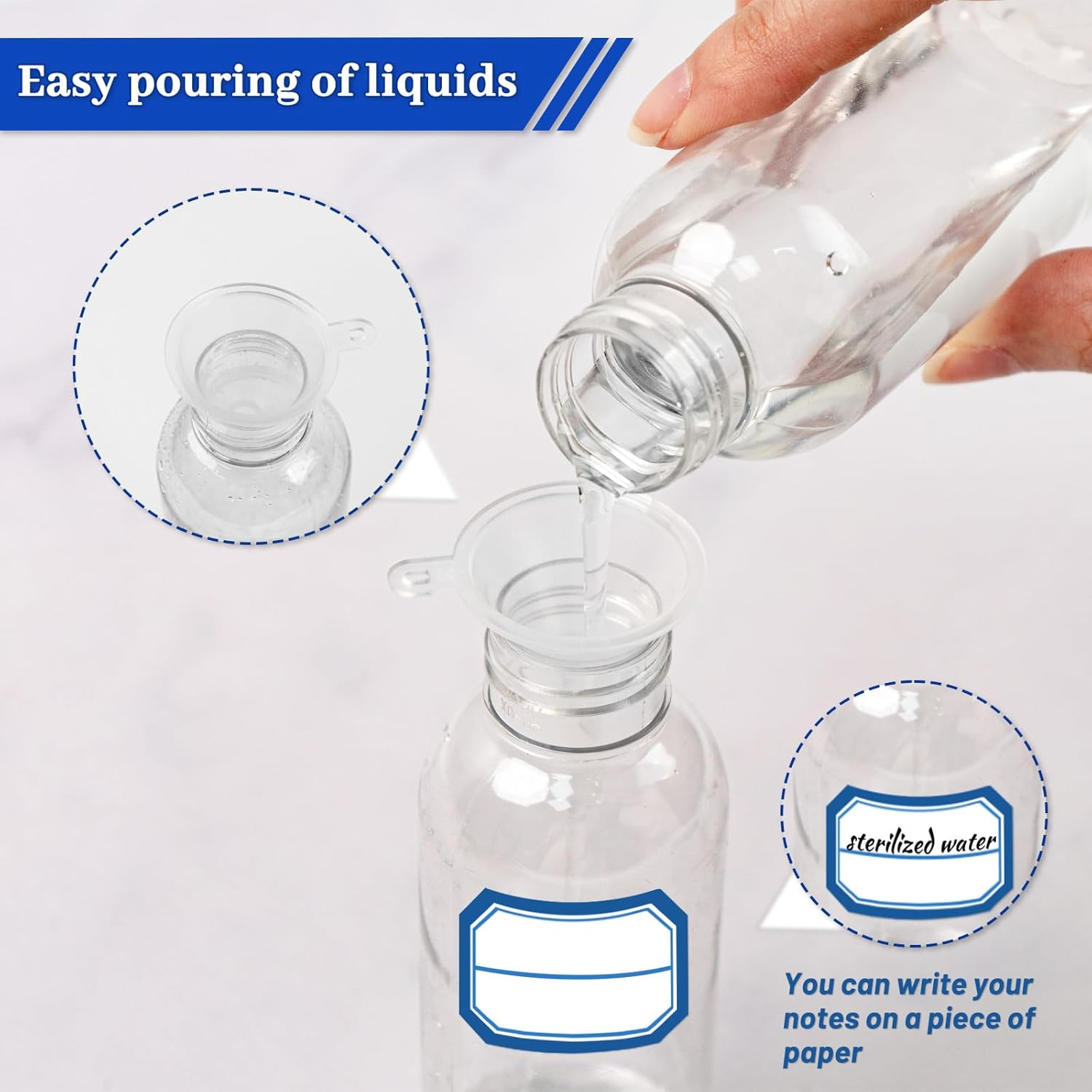 6 PCS Small Spray Bottles, 100Ml/3.38Oz Plastic Spray Bottles, Refillable Mini Empty Bottle Set, Clear Fine Mist Travel Mini Bottle with Adjustable Knob for Essential Oils Water Squirt (Transparent) image number 5