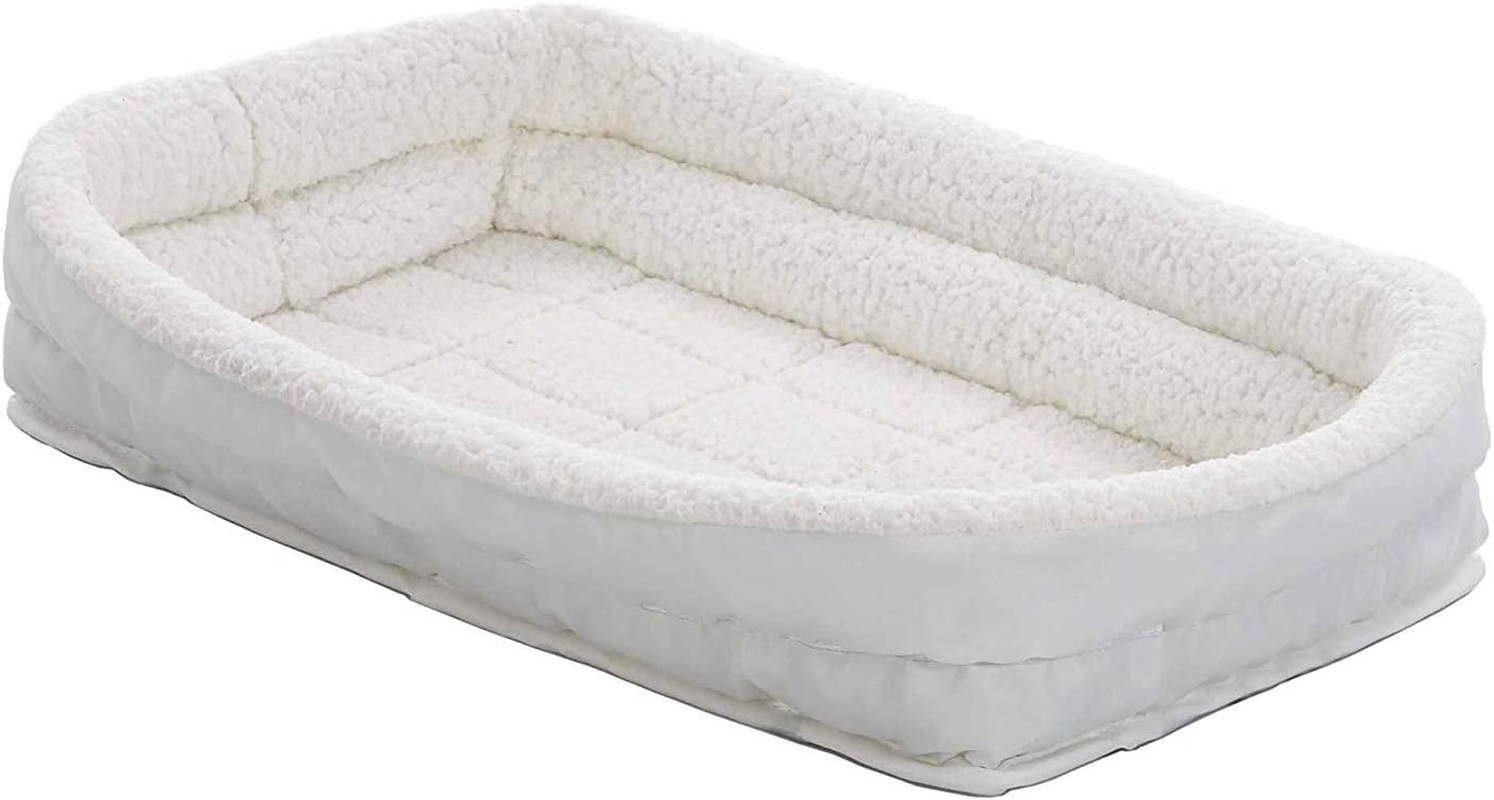 Double Bolster Pet Bed | 18-Inch Dog Bed Ideal for Toy Dog Breeds & Fits 18-Inch Long Dog Crates image number 3