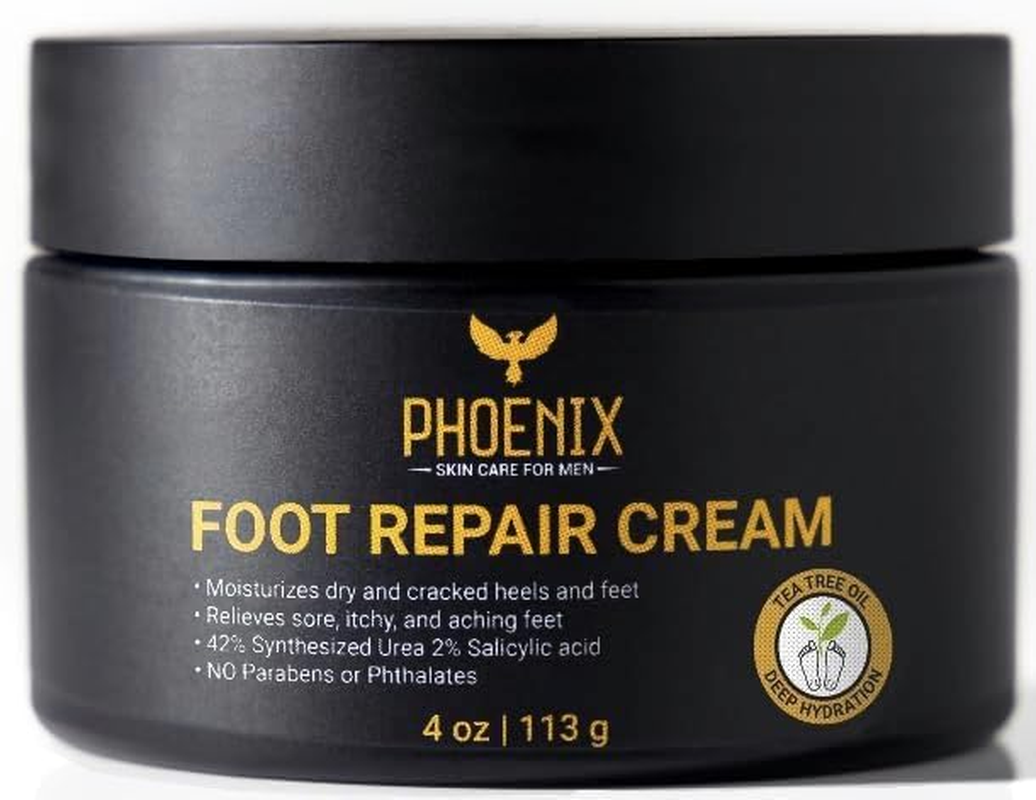 Phoenix Foot Cream - 42% Urea Cream for Cracked Heels, Dry Feet & Callus Treatment, Urea 40 Lotion with Tea Tree Oil & Salicylic Acid, Paraben-Free Foot Cream for Men image number 3