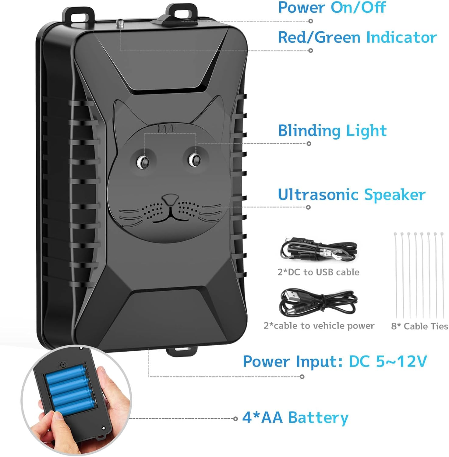 Car Rodent Repeller under the Hood, 2 Pack Battery Powered Plug-In Mouse Repellent with Strobe Light, Smart Detection Keeps Mice Away from Car Engines, Indoors, Outdoors image number 2