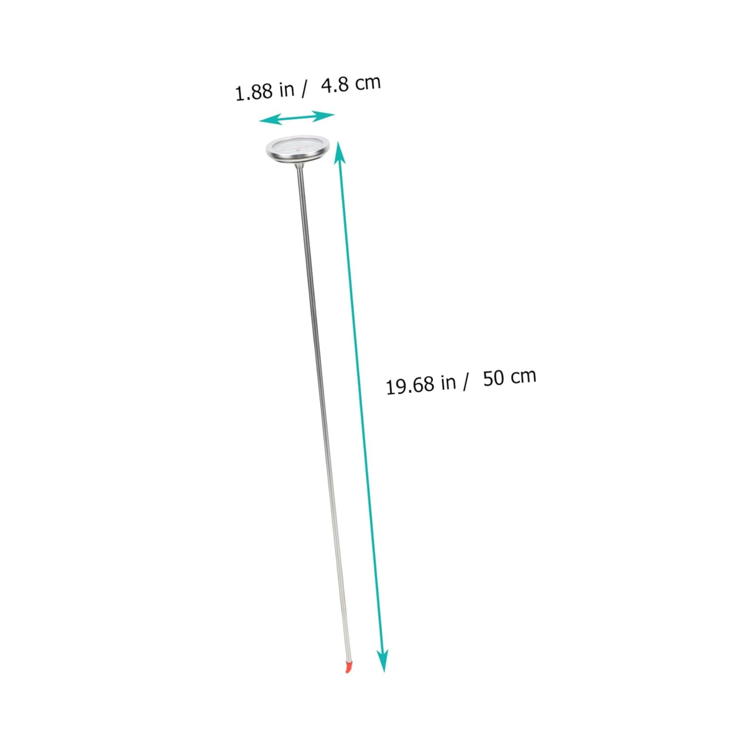DECHOUS Precise Stainless Steel Soil Thermometer with Extended Probe for Compost and Gardening Physical Sensor Range C- C Professional Temperature Detector for Plant Growth image number 2