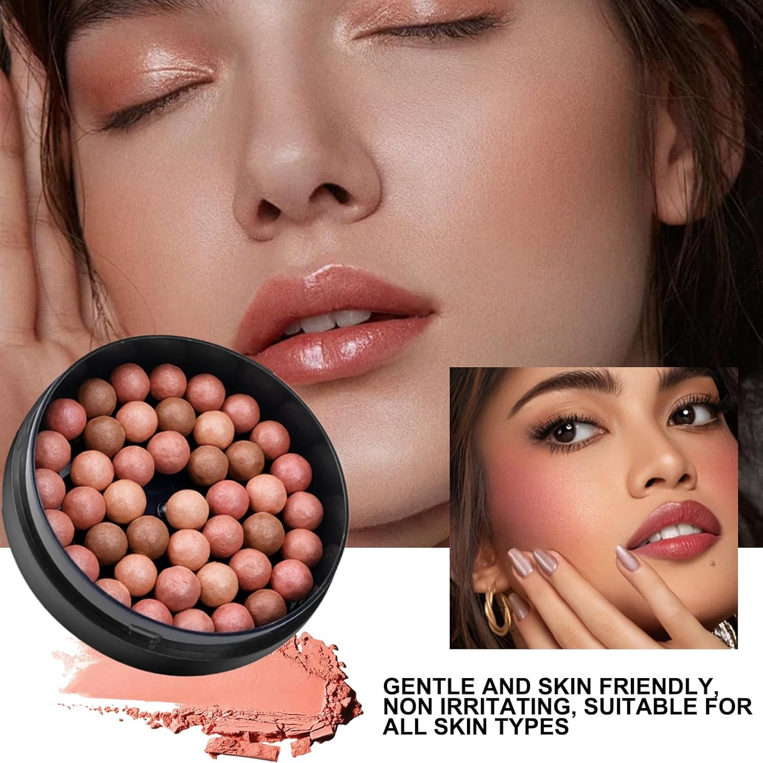 Cream Blush for Mature Skin | Lightweight Blush Pearls - Face Cosmetics Makeup for Cheek Sculpting Contouring Highlighting Mature Skin image number 5