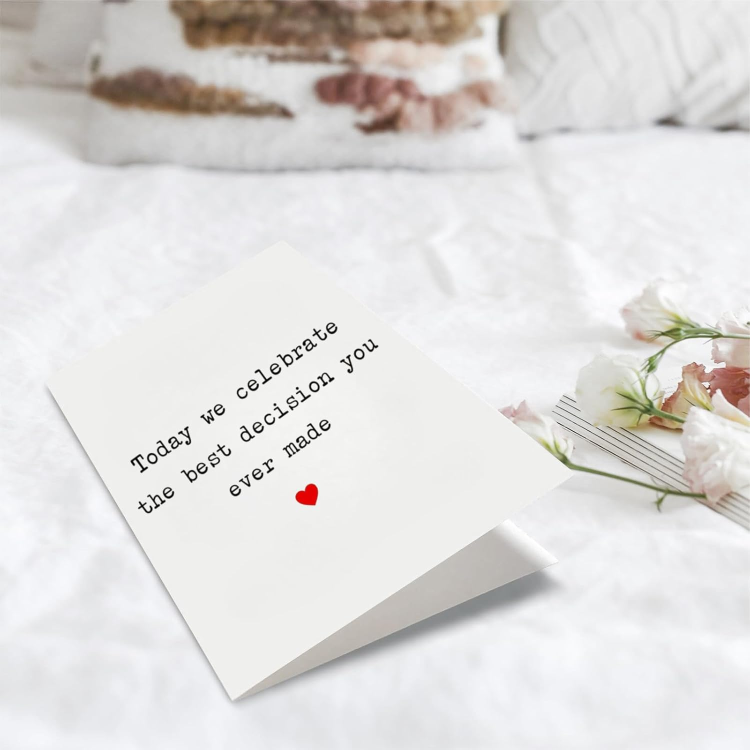 Krysdesigns Funny & Romantic Anniversary Card Engagement Wedding Card - Today We Celebrate the Best Decision You Ever Made - Best Decision You Made, 5X7 Inches image number 4