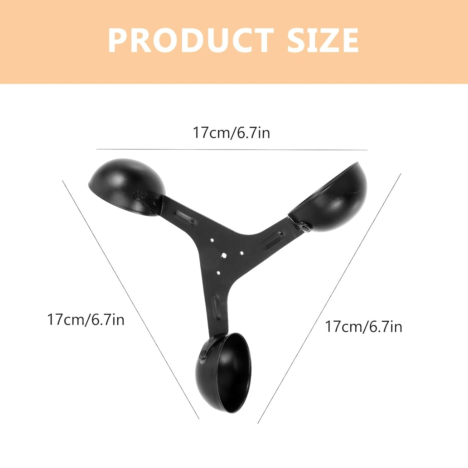 Yardwe Alloy Anemometer Sensor Wind Measurement Replacement Cup for Accurate Air Flow Speed in Environmental Observation and Weather Stations image number 4