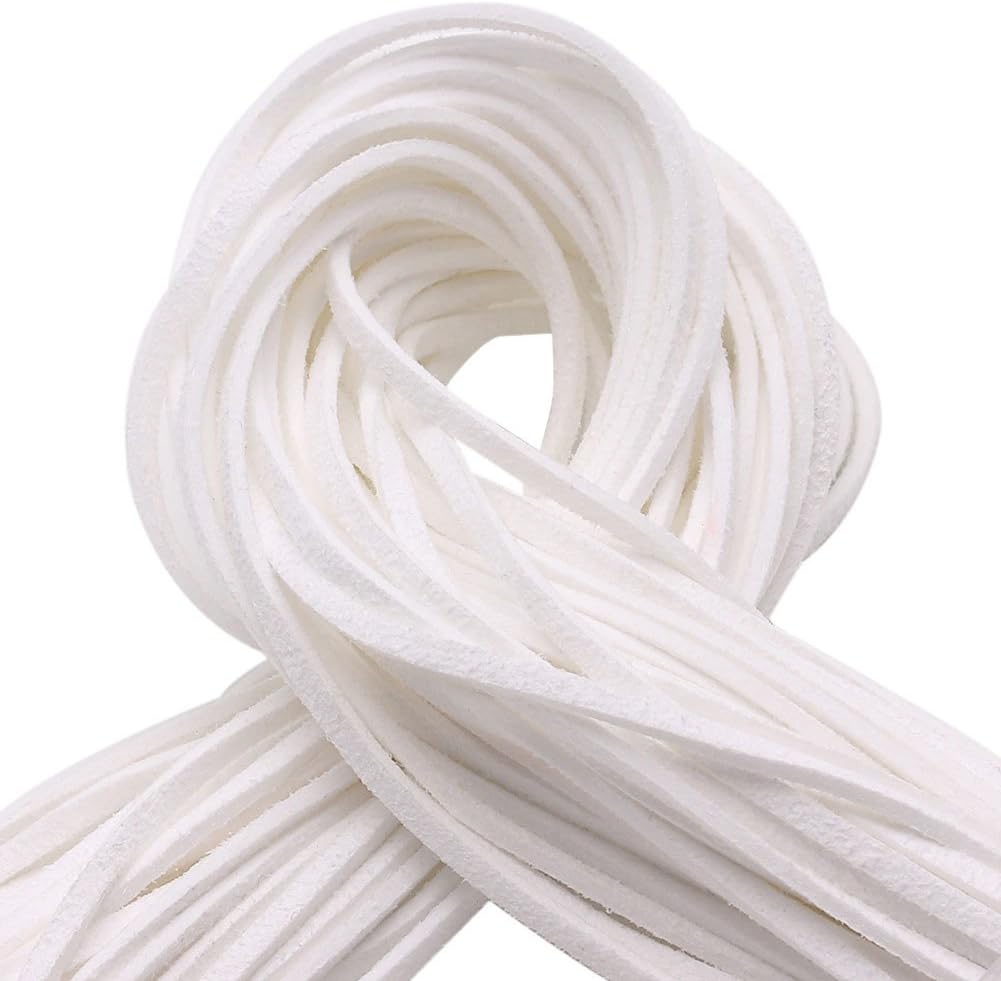 100 Yard Spool Flat Suede Leather Cord Lace Beading Craft Thread String for Beading Jewelry Crafts (Coffee)