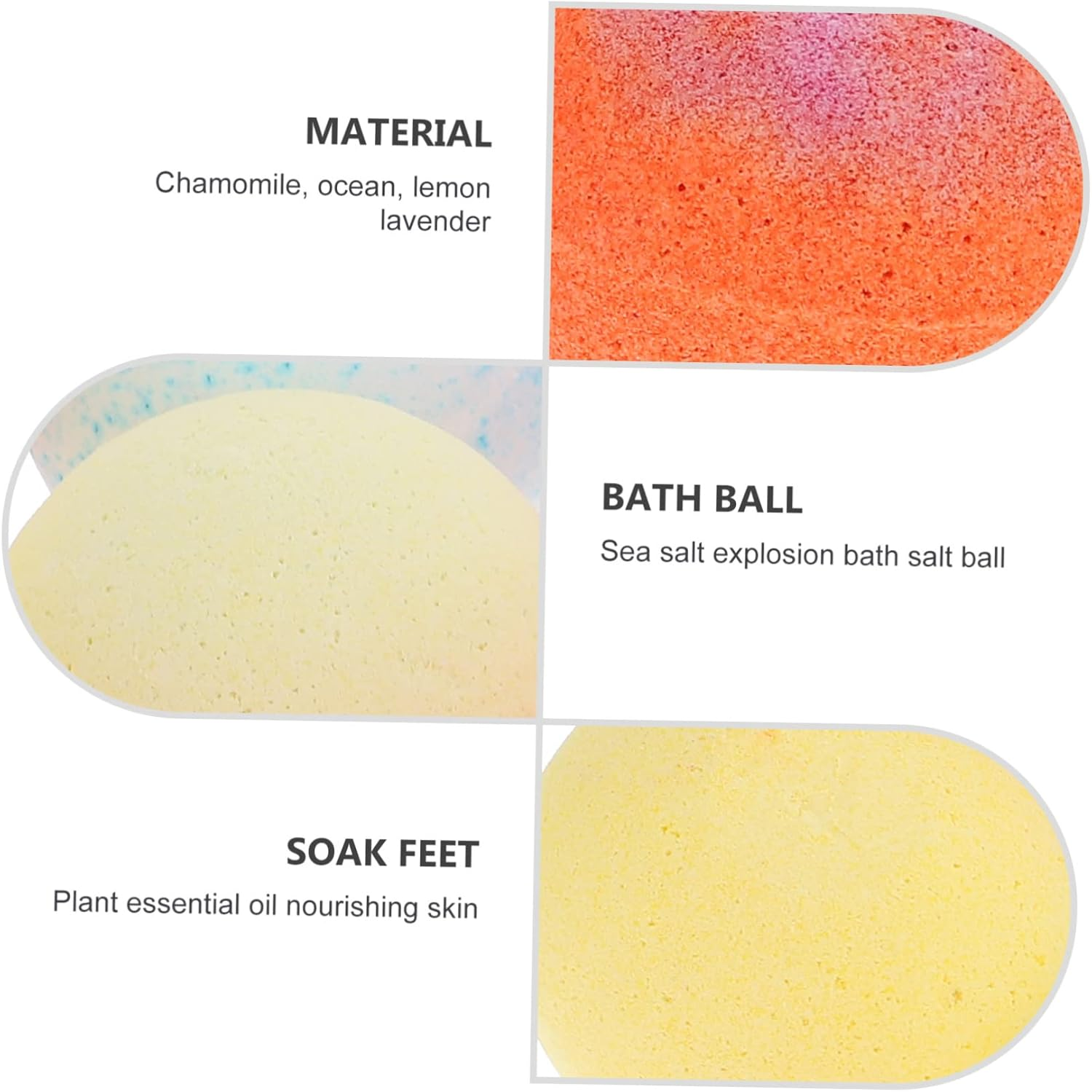 BATHVEVE 9Pcs Essential Oil Set 60G Fragrant Bubble Balls for Spa Relaxation Bath Accessories for Women and Boys and Girls image number 5