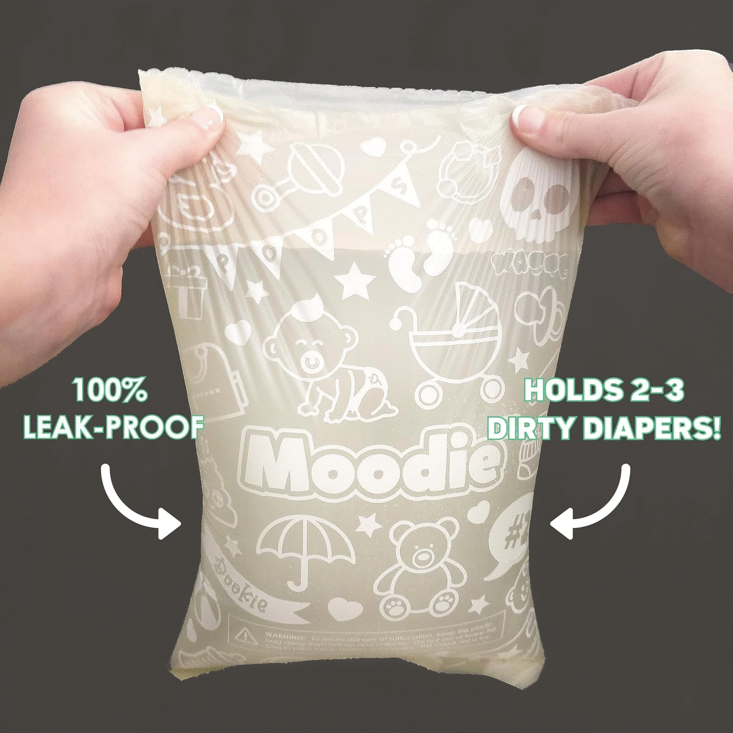 Disposable Diaper Bags (90 BAGS in TOTAL) | UNSCENTED Dirty Diaper Baggies Disposable (6 Refill Rolls 9 X 13In) | Leak Proof Baby Poop Bags on the Go | Baby Waste Bags | Diaper Travel Bags Refill image number 4