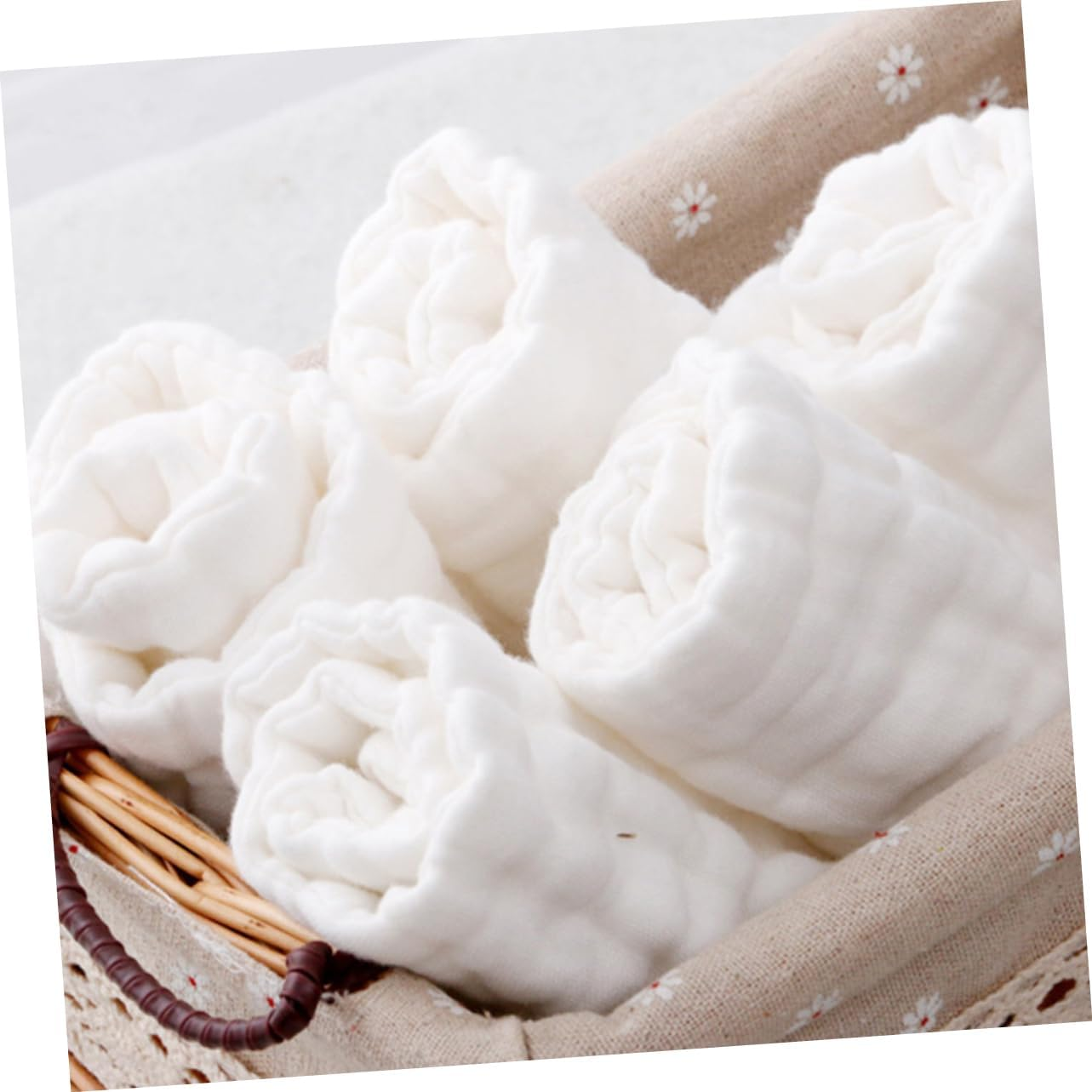 KOMBIUDA 3Pcs Newborn Diaper Pad Reusable Diaper Inserts Soft Muslin Cotton Blanket Washable Newborn Mat image number 4