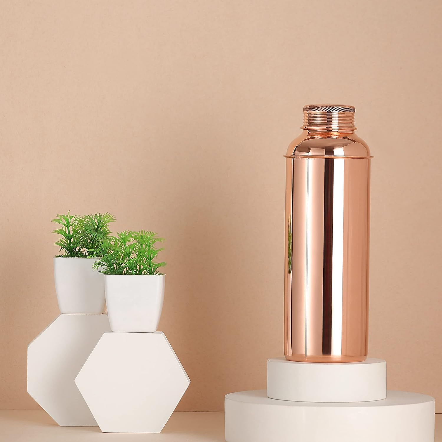 Healthgoodsau - Pure Copper Bottle for Reaping Ayurveda Benefits | Copper Fanta Bottle for Storing Water image number 6