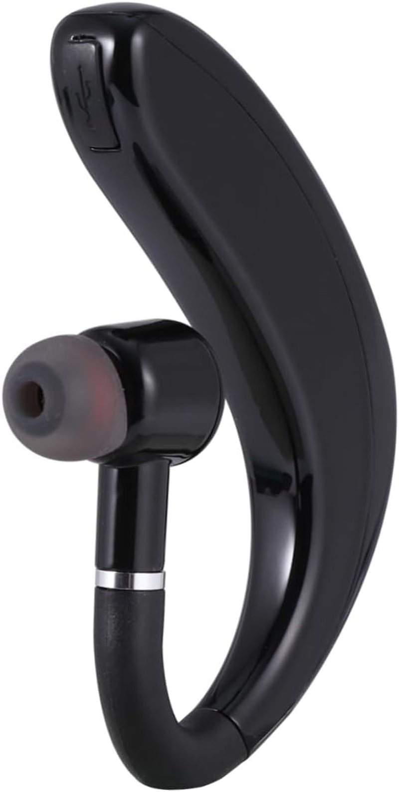 POPETPOP Wireless Earphone Earpiece for Driving Long Battery Life, One-Side Ear Hook Design, Black Wireless Earbuds for Workout and Business Use image number 6
