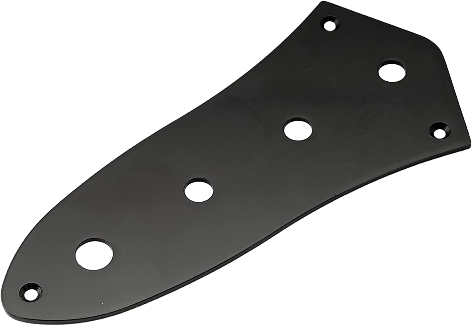 Musiclily 4 Hole Jazz Bass Control Plate for J Bass Style Guitar,Black