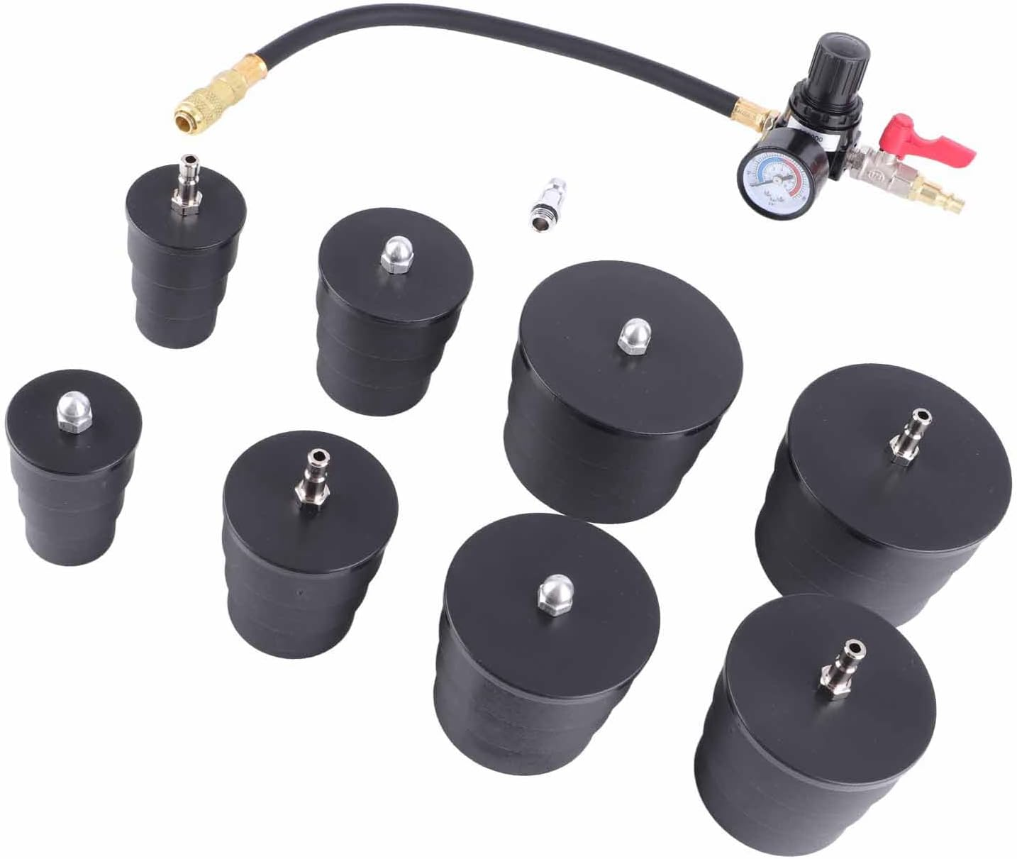 TOPINCN Turbo System Leakage Tester Turbo Air Pressure Leakage Tester Kit Turbocharger Boost Leak with Pressure Gauge for Precision Measurement