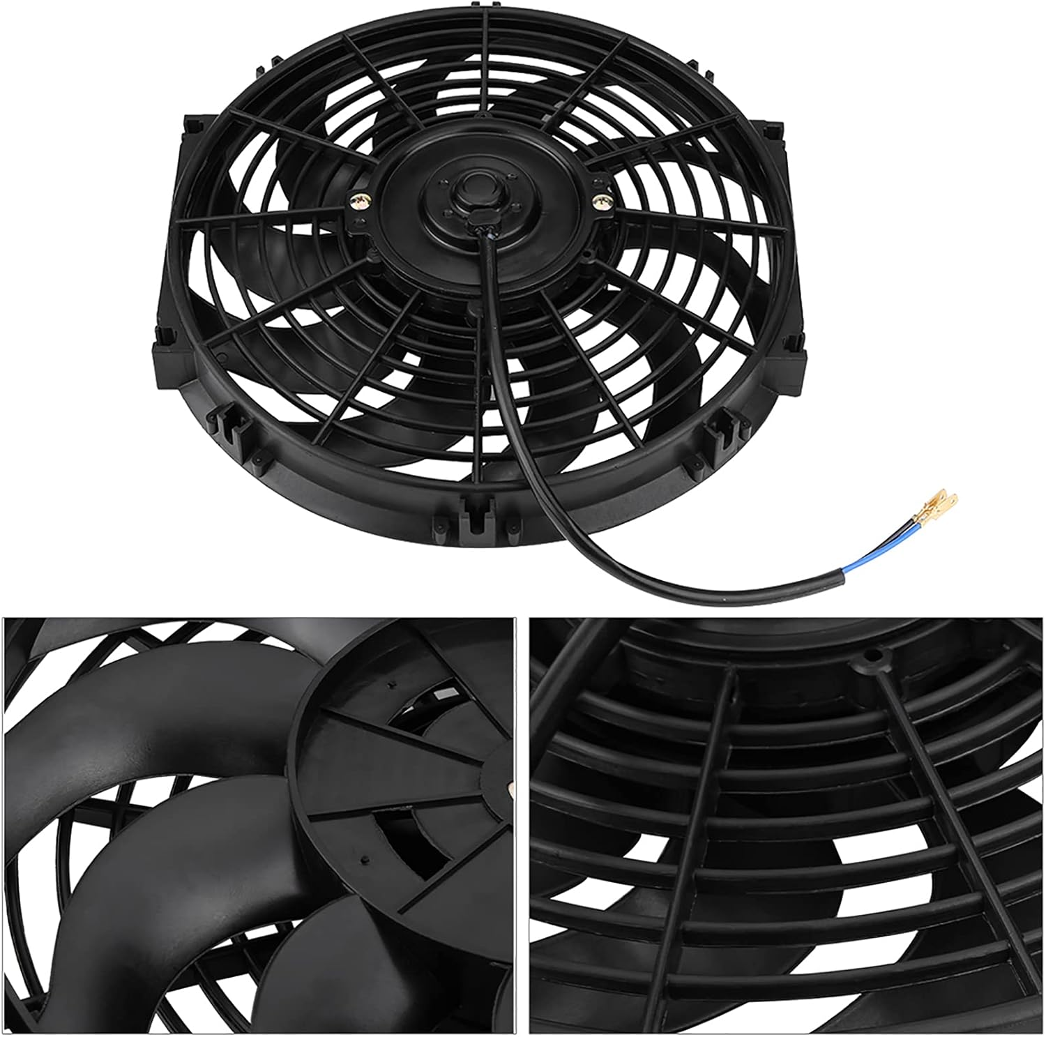 Universal 12 Inch Car Slim Electric Cooling Fan 12V with Mounting Kit