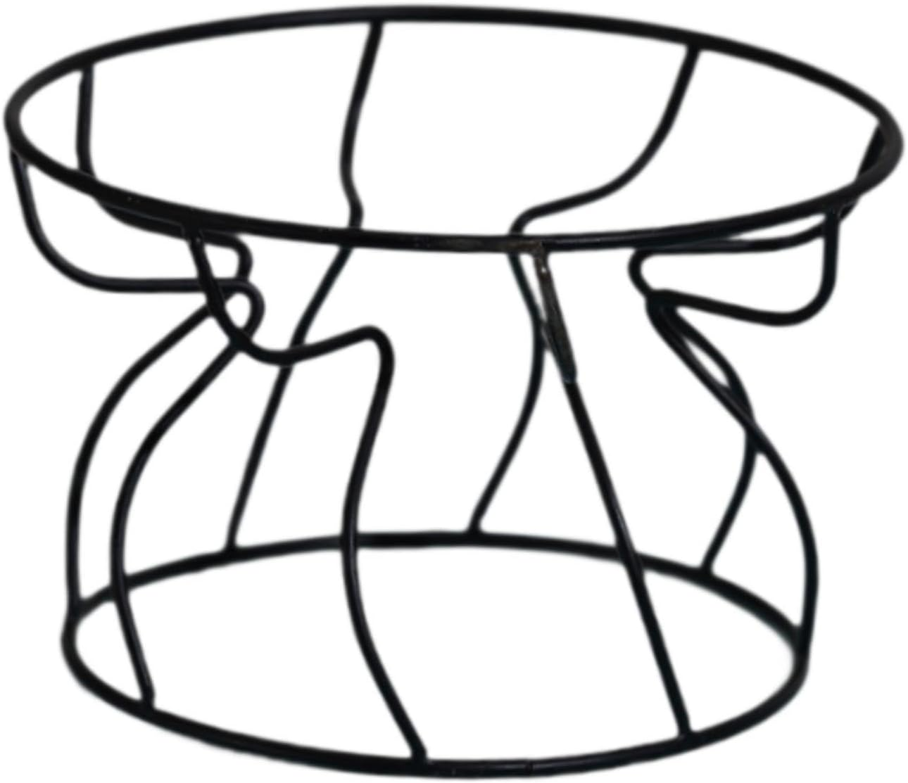 Perfk Elevated Dog Food Dish Holder Raised Cat Bowl Stand Puppy Eating Utensil Ergonomic Non Slip Kitty Metal Stand for Cat Dish, Black