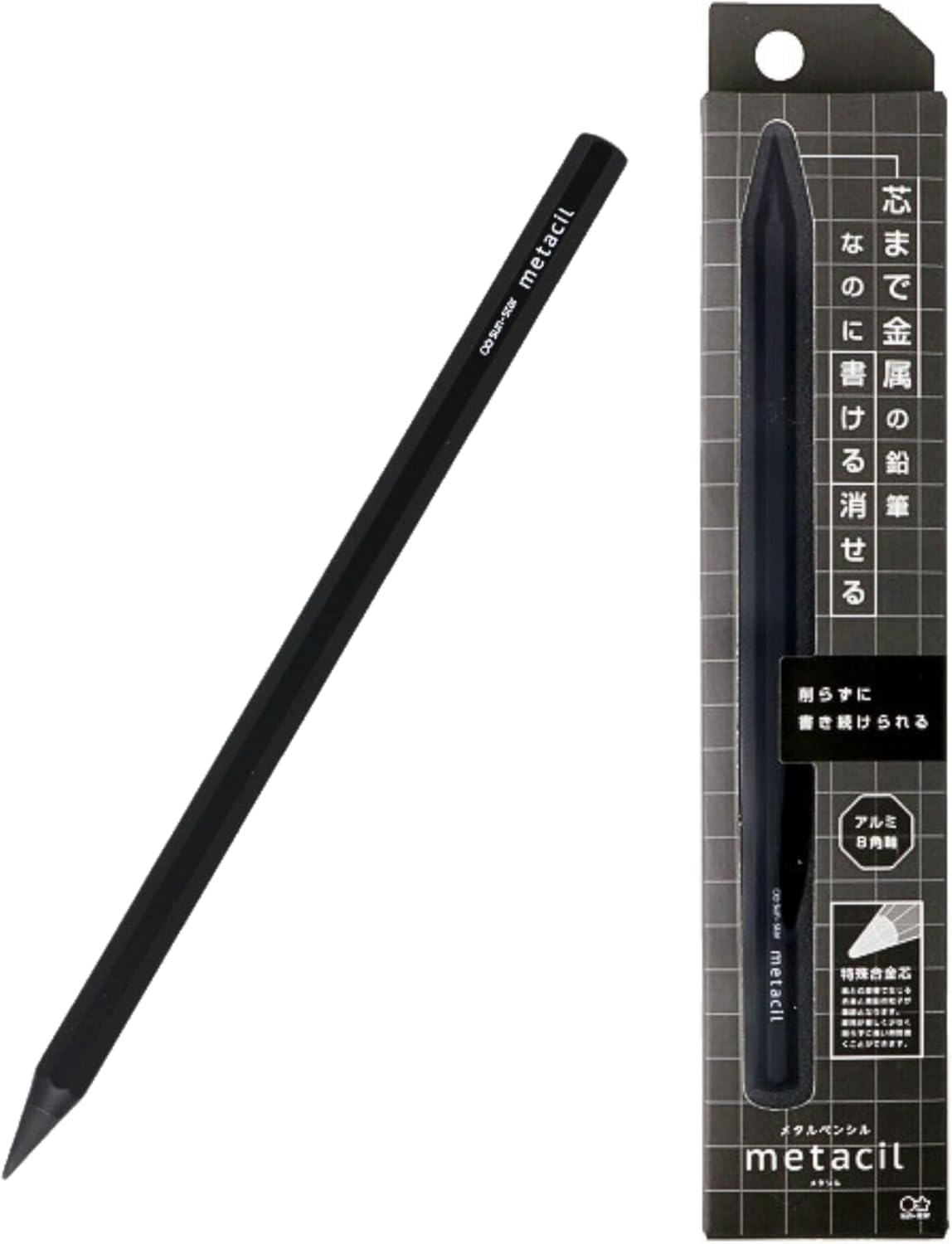 Sun-Star Stationery S4541120 Metal Pencil, Metacil, Black