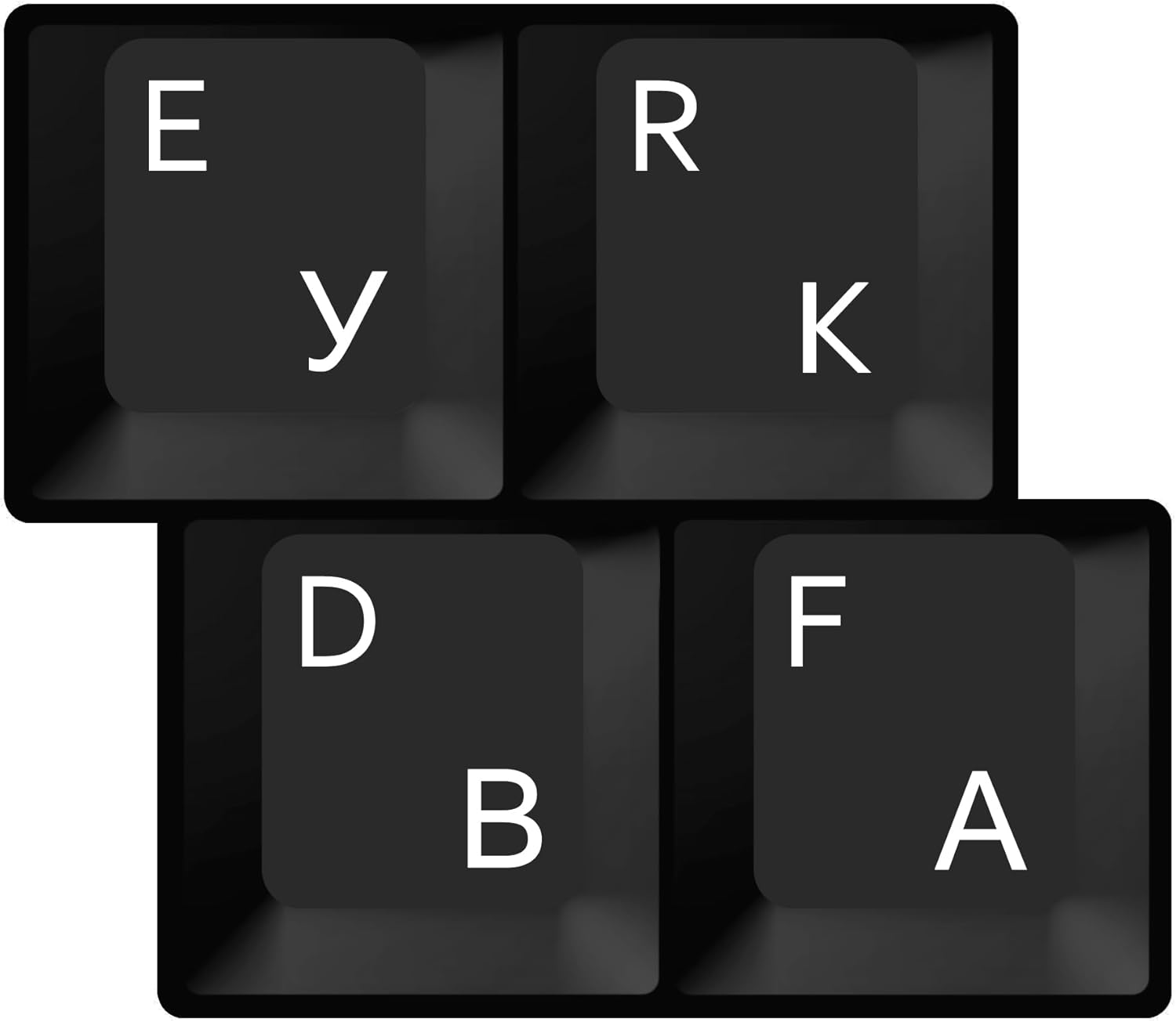 HQRP NEW Cyrillic Alphabet Russian/Ukrainian Laminated Keyboard Stickers on Transparent Background with White Lettering for All Pc/Desktops/Laptops/Notebooks/Computers