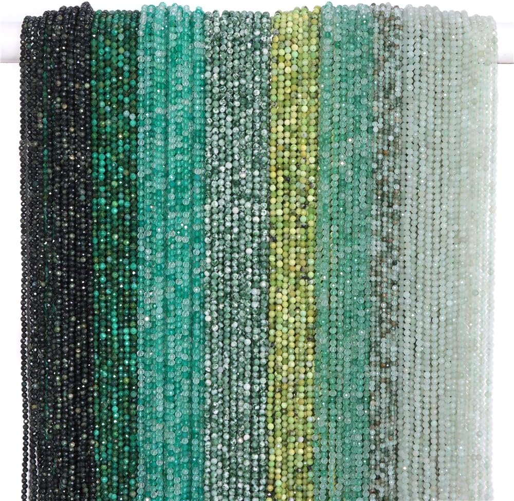 Natural Stone Faceted Small Beads EN8 Loose Beads for Jewelry Making DIY Bracelets Necklaces Accessories