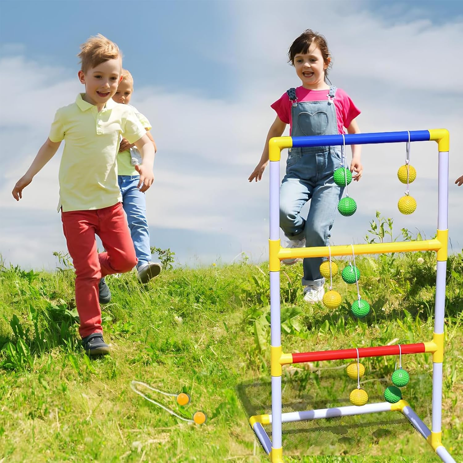 6 Pairs Golf Balls, Outdoor Ladder Golf Balls, 40 Mm Hard Golf Training Balls, Bolas Toss Toss Game, Ladder Toss Balls, for Group Activities, Children'S Activities, Family Interaction Games - Green + image number 3