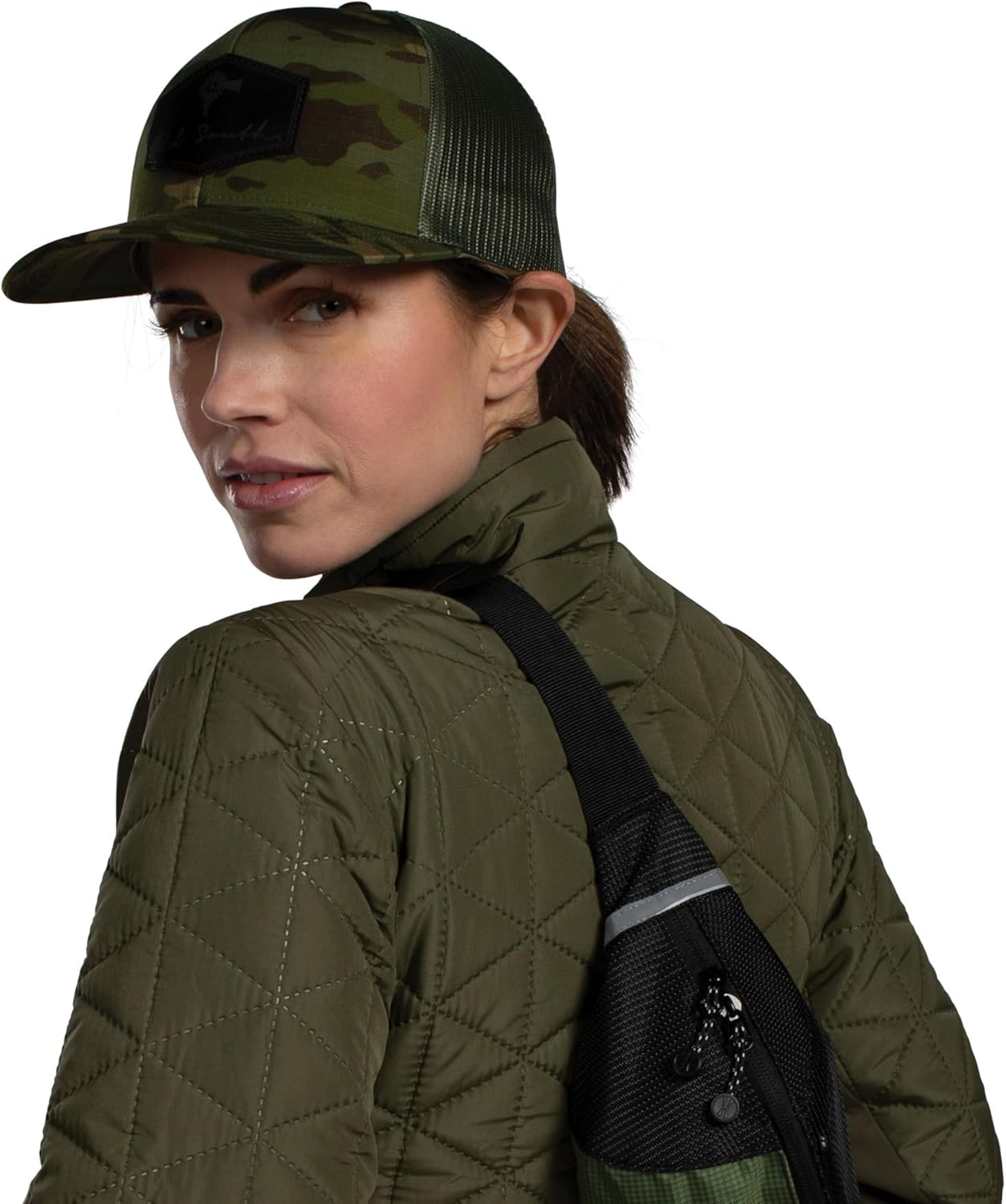 Pacific Headwear Camo Snapback Trucker Cap image number 2