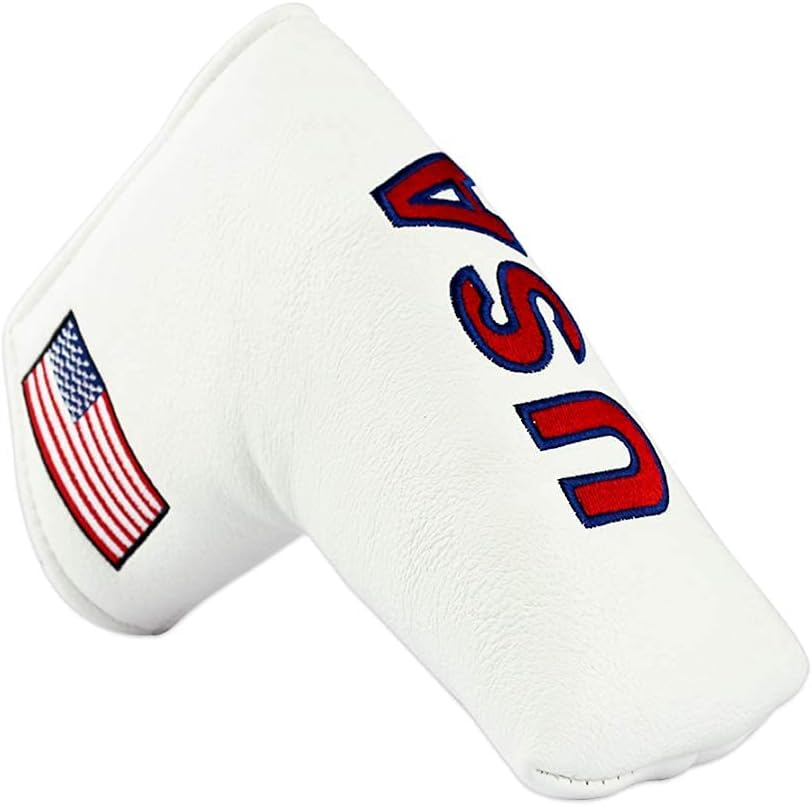 PINMEI Golf Blade Putter Cover Golf Putter Headcover Synthetic Leather Closure for Scotty Cameron Odyssey Blade Taylormade Ping