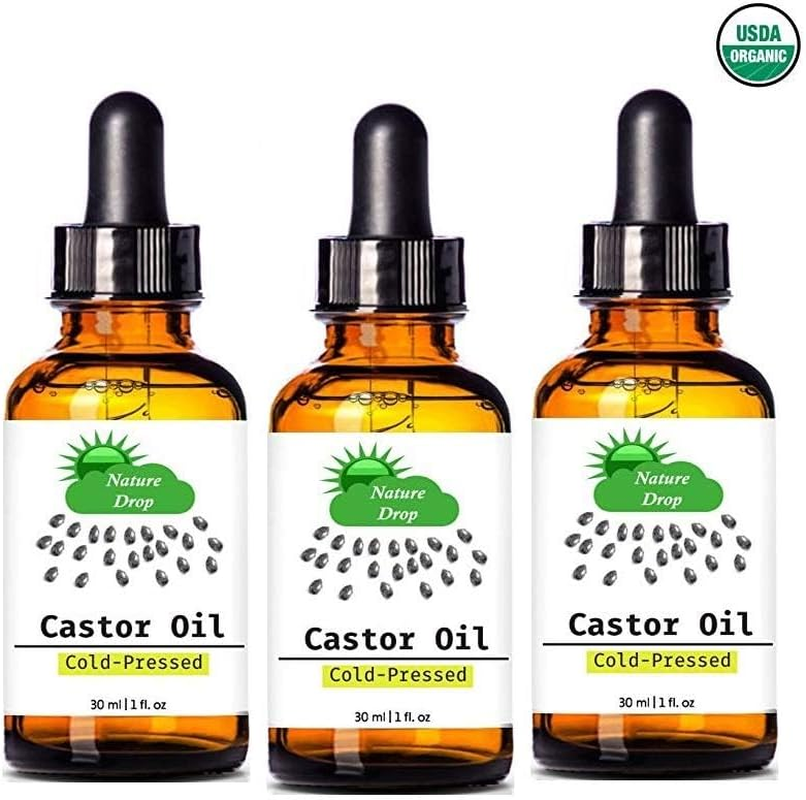 Nature Drop'S Organic Castor Oil - 100 USDA Certified Pure Cold Pressed Hexane Free - Best Oil Growth for Eyelashes, Hair, Eyebrows, Face and Skin, Triple Filtered, Great for Acne, image number 6