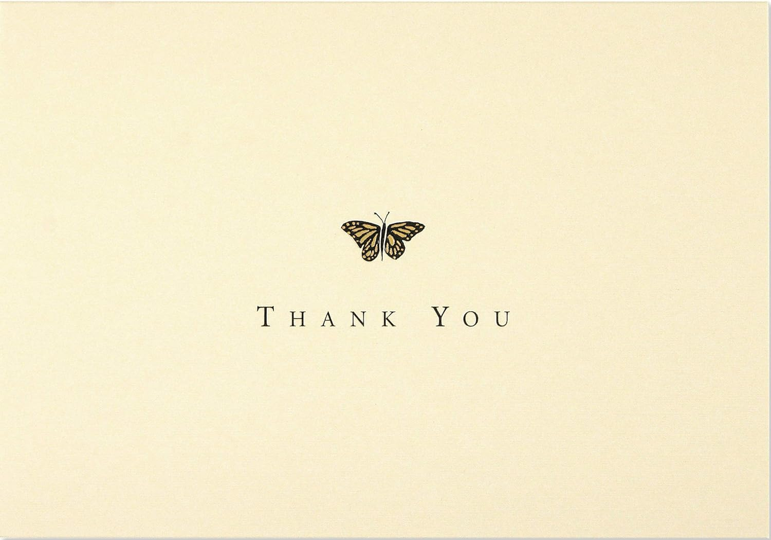 Gold Butterfly Thank You Notes (Stationery, Note Cards) image number 1