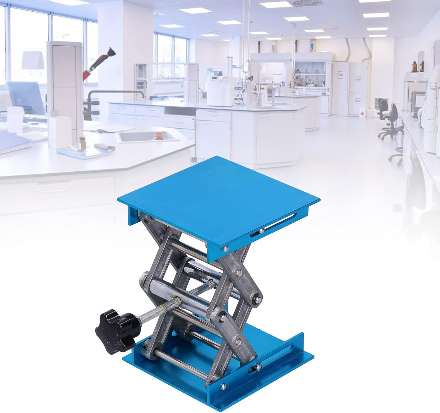 4 X 4 Inch Laboratory Lifting Platform, 100X100Mm Aluminum Oxide Lab Lifting Stand Table, Expandable Lifting Height 52Mm-145Mm image number 1