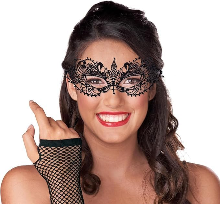 Masquerade Mask for Women, Girl'S Sexy Lace Venetian Style Eye Masks for Cosplay Mardi Gras Halloween Party Costume Ball - (2 Masks + Choker) image number 2