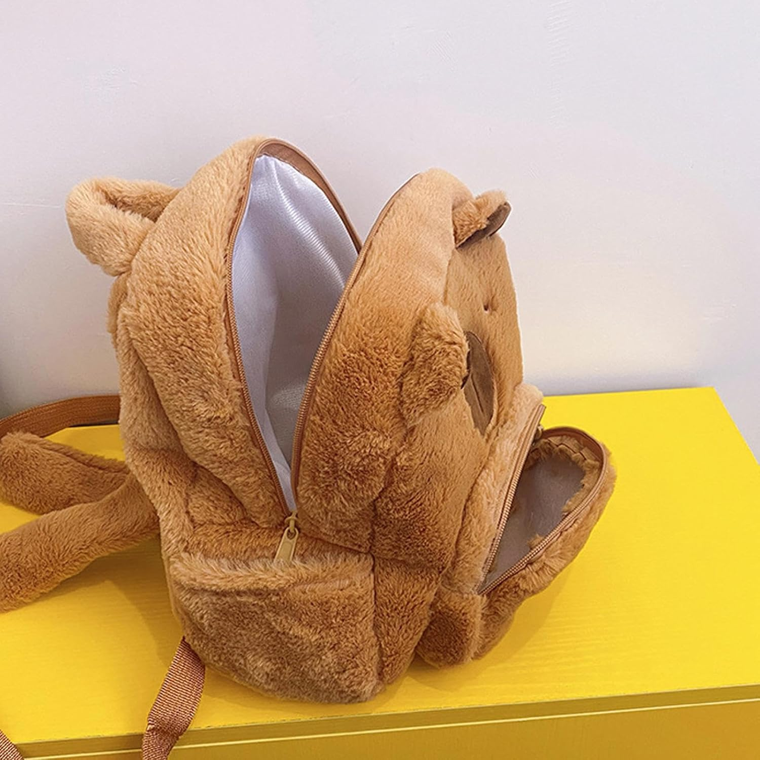 Capybara Backpack Bag | Capybara Plush Casual Bag Cute Animal Backpack | Soft School Bag with Keychain Shoulder Bag for Boys & Girls image number 1