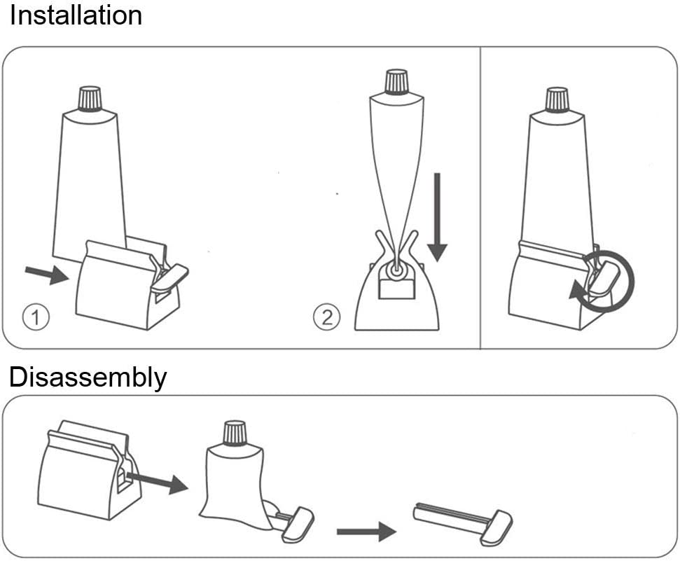 LONGFITE Toothpaste Squeezer Roller and Dispenser Stand Holder Multipurpose for Tube Items, 2 Pack image number 4