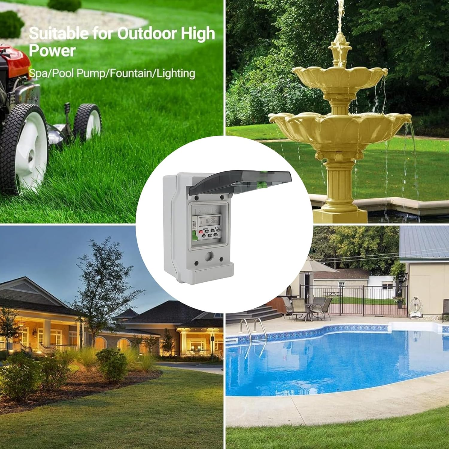 Digital Timer Box, 7 Day 16 Times on off Timer Switch Electrical Box 380Mah Battery Automatic Control Energy Saving Clear Key Setting for Irrigation System image number 6