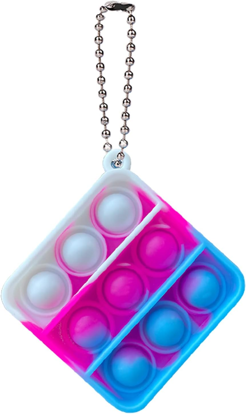 24 Pcs Mini Push Pop Bubble Fidget Toy, Simple Fidget Toy, Keychain Bubble Pop Desk Toy, Decompression Toys Suitable for All Ages (24 PCS) image number 4