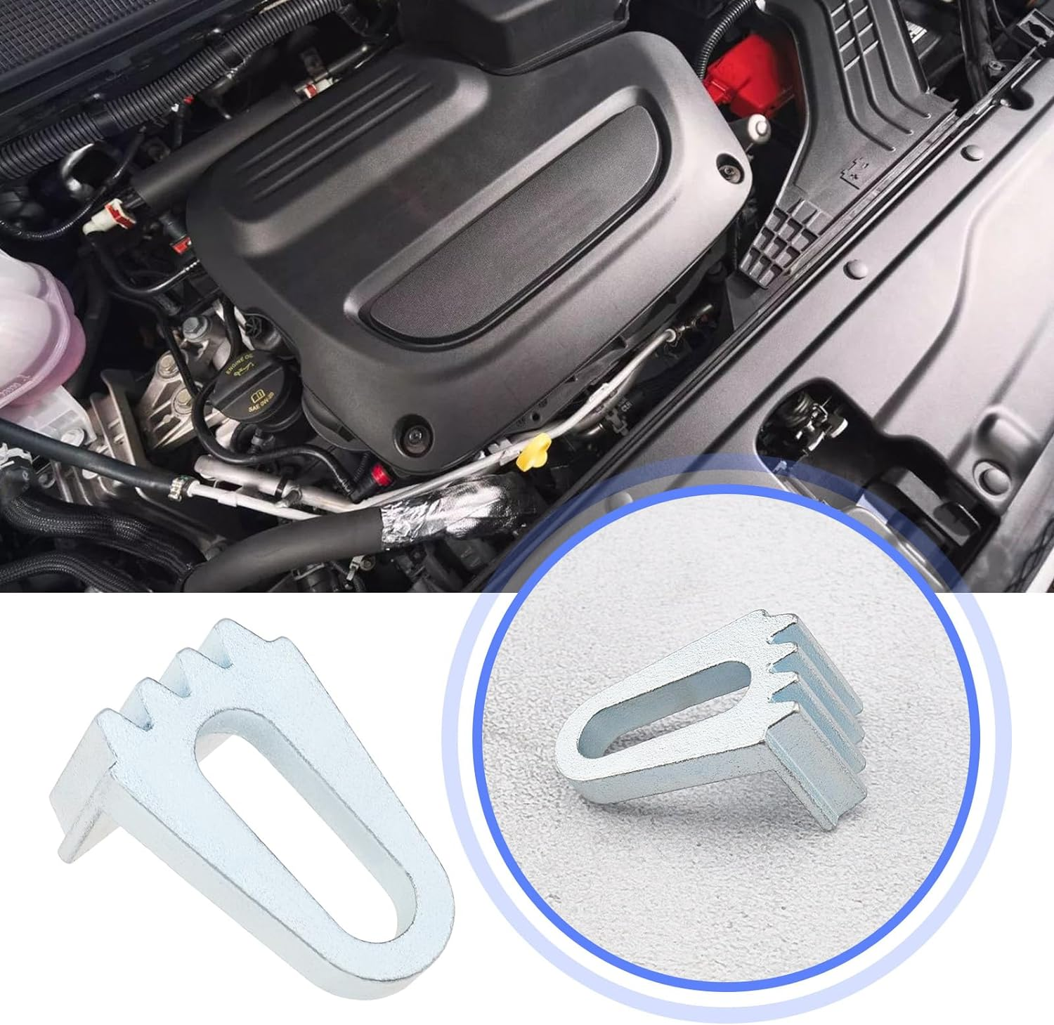 Ecsing Car Flywheel Timing Tool Carbon Steel Flywheel Locking Tool Compatible with 1.6 1.9D Clutch Engine Damper Compatible with Peugeot Compatible with Citroen Automobile