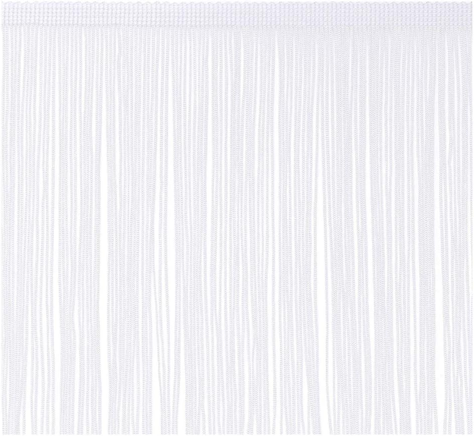 Fringe Trim Tassel 8 Inch Wide 2 Yards Long for Clothes Accessories Latin Wedding Dress DIY Decoration (3-Gold) - 2-Black Withsequins image number 3