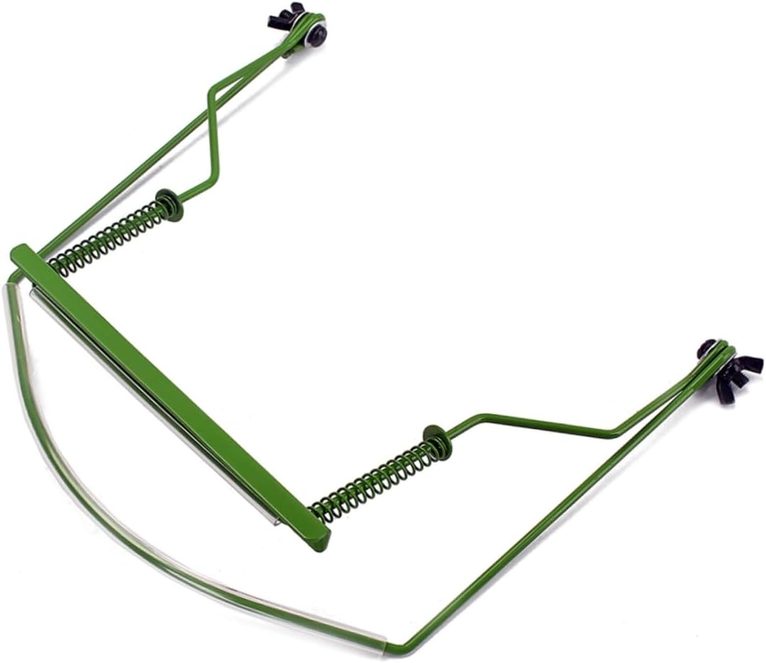 10-Hole Green Harmonica Neck Holder Metal Frame Rack, Adjustable Mouth Organ Accessory for Folk and Blues Players, Harmonica Holder for Comfortable Hands-Free Playing image number 2