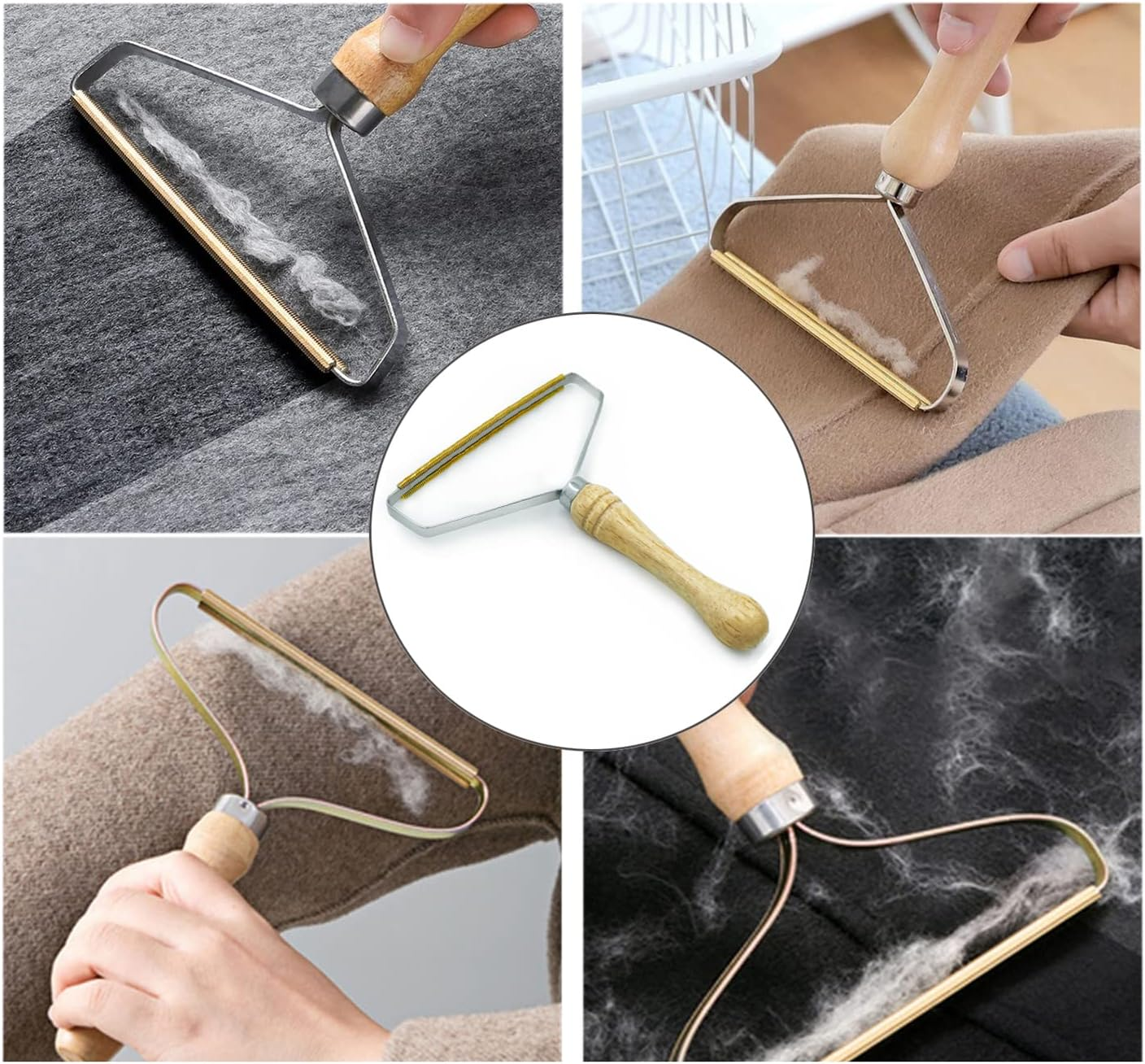 Pet Hair Remover,2 Pack Portable Lint Remover,Reusable Clothes Carpet Couch Furniture Fabric Shaver Lint Brush Carpet Scraper - 2Pack image number 2