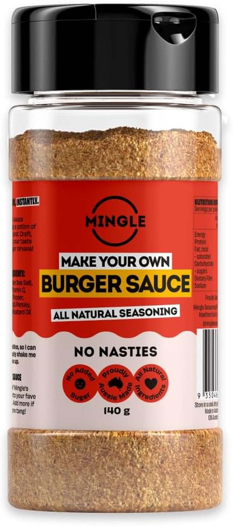 Mingle Seasoning No Nasties Burger Sauce Spice