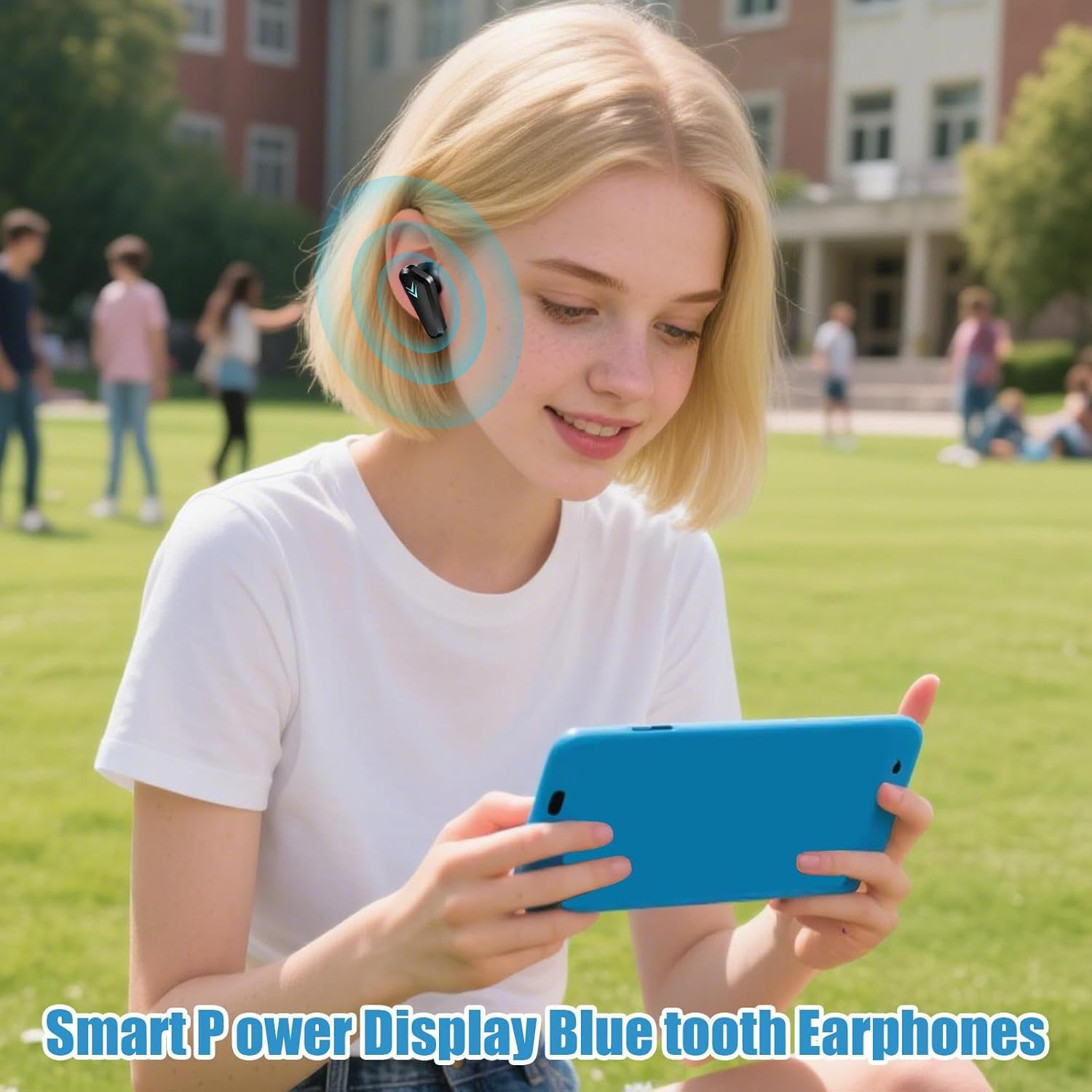Wireless Earbuds - Headsets, Battery Display Sound System, Advanced Light Mode Earphones, Immersive Bass Quality Earbuds, Comfortable Workout Headphone Design, Durable Wireless Sound D image number 4